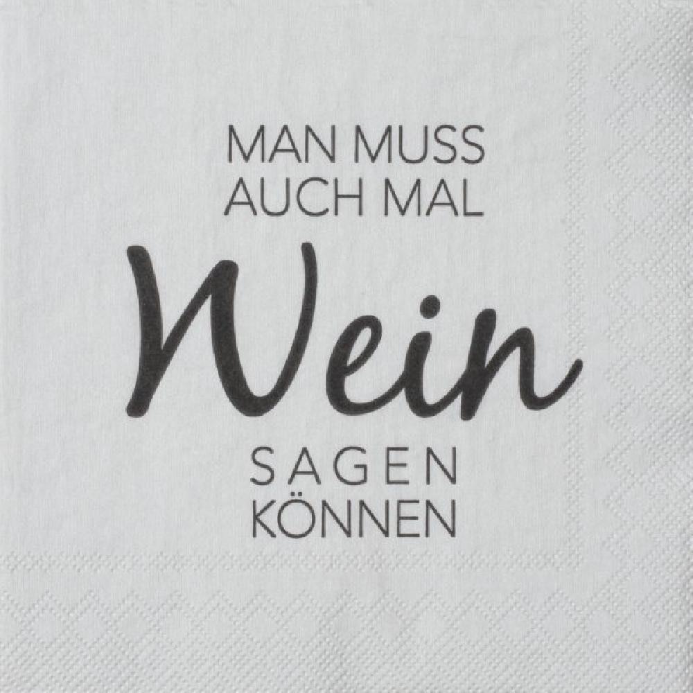 Räder Papierserviette Design Cocktailserviette Man Muss Auch Mal Wein Sagen Können (20-teili