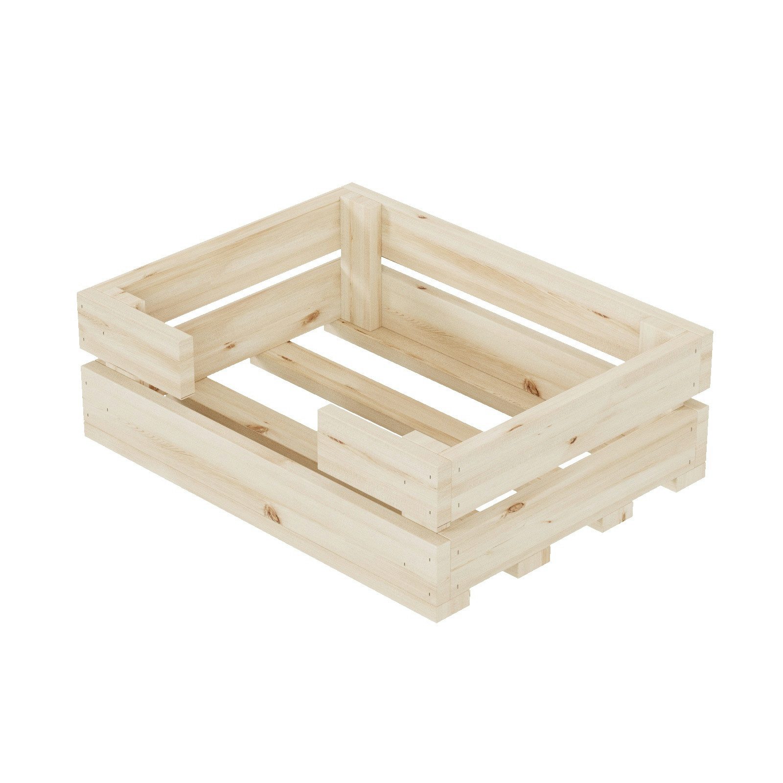 QLS Tierbett aus Holz 45x36 cm Varianten, Haustierbett für Katzen und kleine Hunde Robustes Liegekörbchen