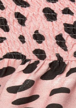 Buffalo Midikleid mit Tupfenprint im Animal-Look, Sommerkleid, Jerseykleid
