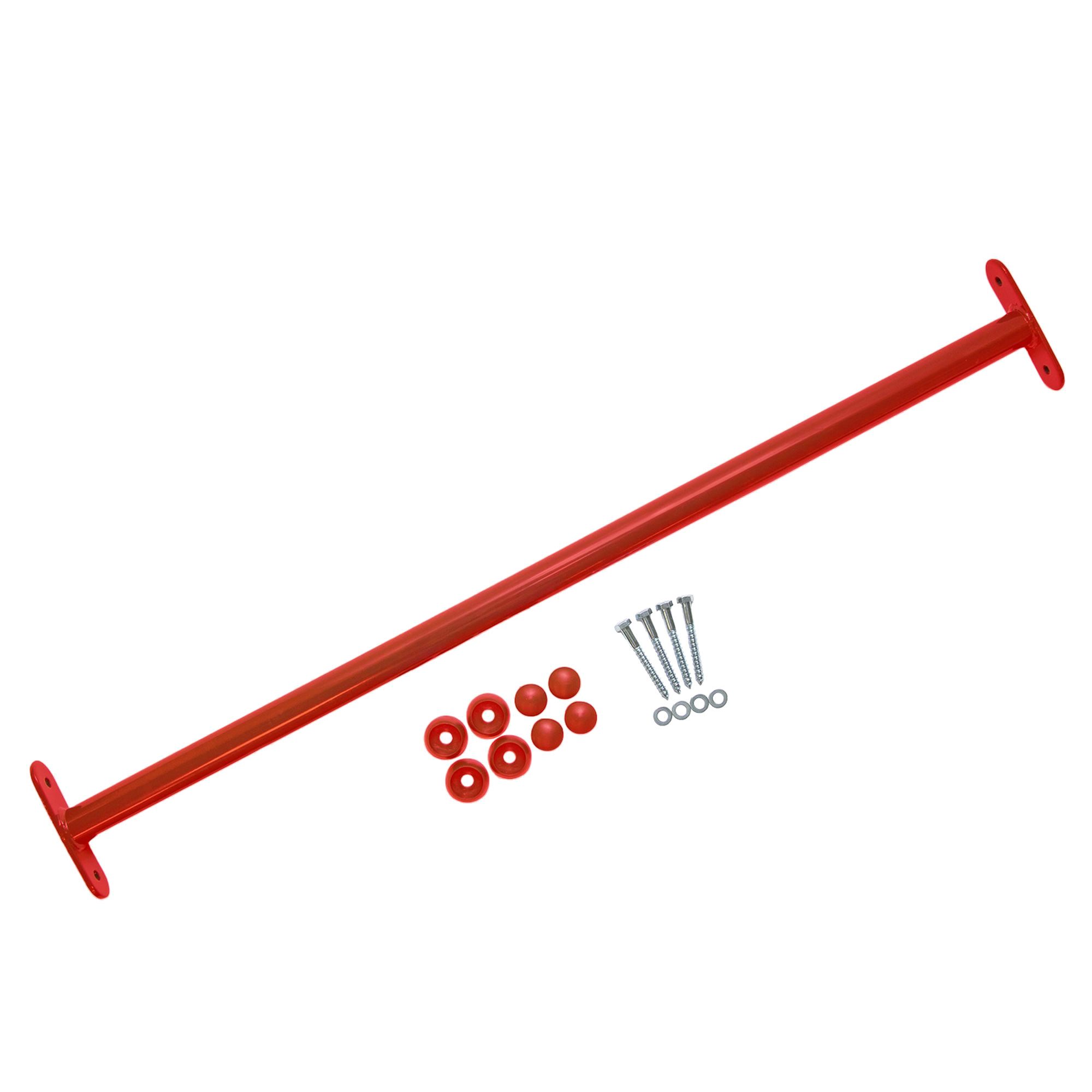 ROG-Gardenline Turnreck Reckstange Metall stabile Turnstange inklusive Montagematerial, (rot, 90 cm)