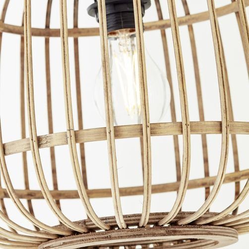 Brilliant Bogenlampe Nikka, ohne Leuchtmittel, mit cm schwarz/natur Höhe, Metall/Rattan, Rattan-Schirm, 171 E27