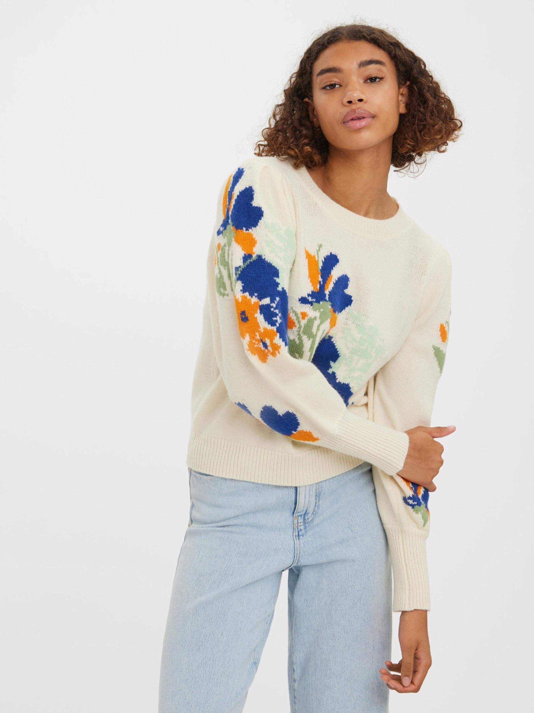 Vero Moda Strickpullover FOILAGE (1-tlg) Falten