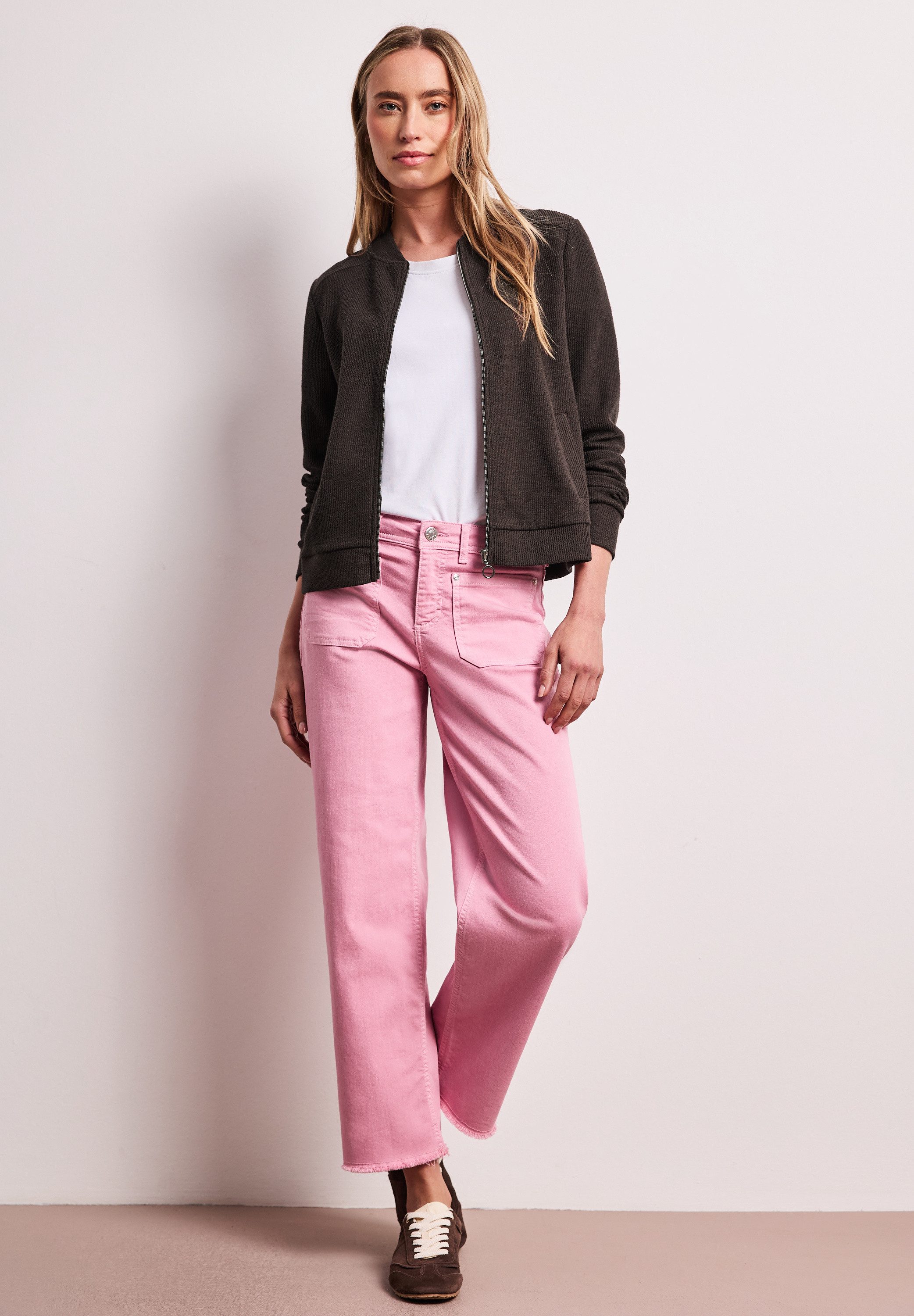 STREET ONE Blouson mit Zipper und Struktur