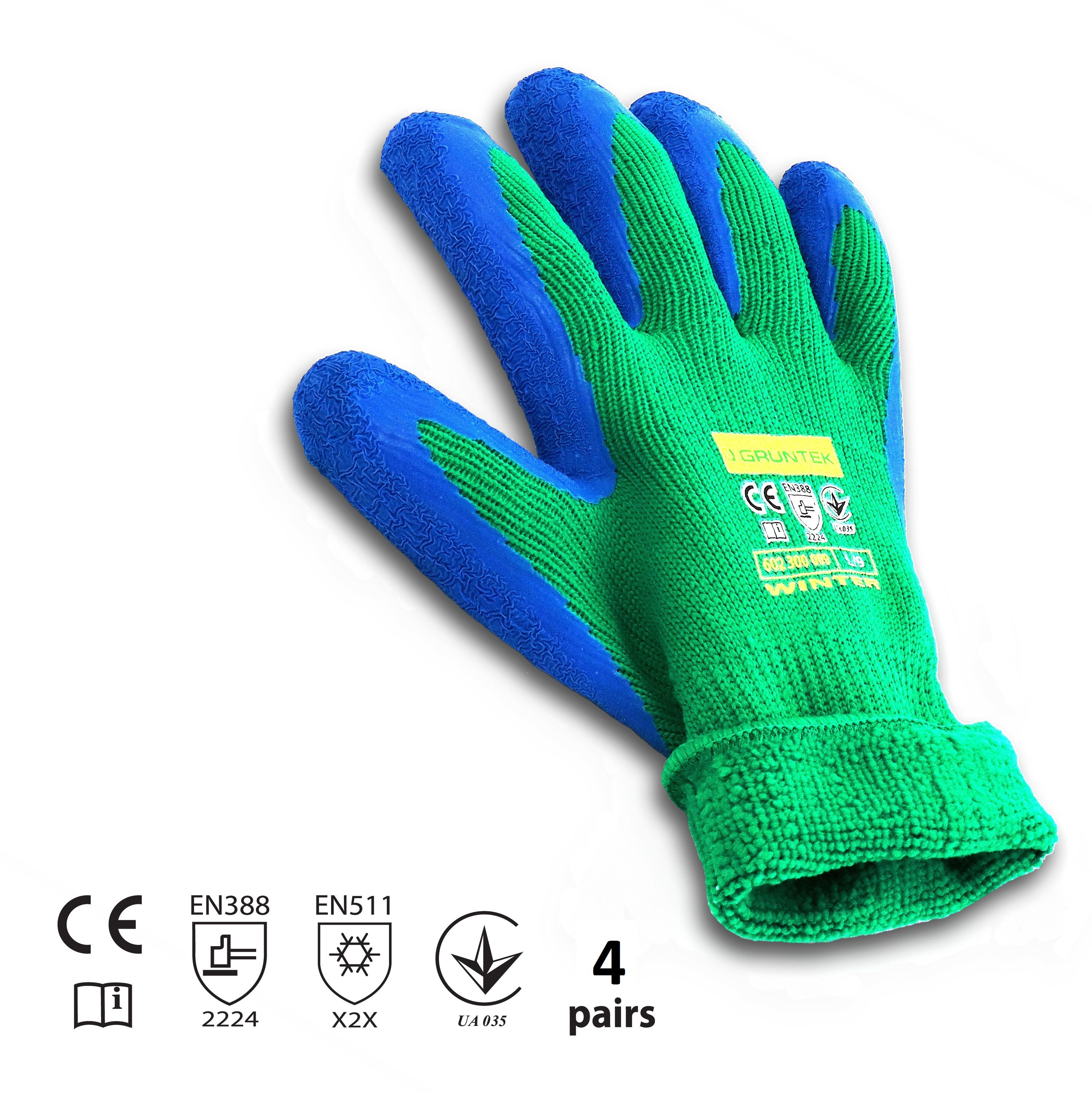 GRÜNTEK Winter-Arbeitshandschuhe THERMO Arbeitshandschuhe mit Thermofutter, günstig online kaufen