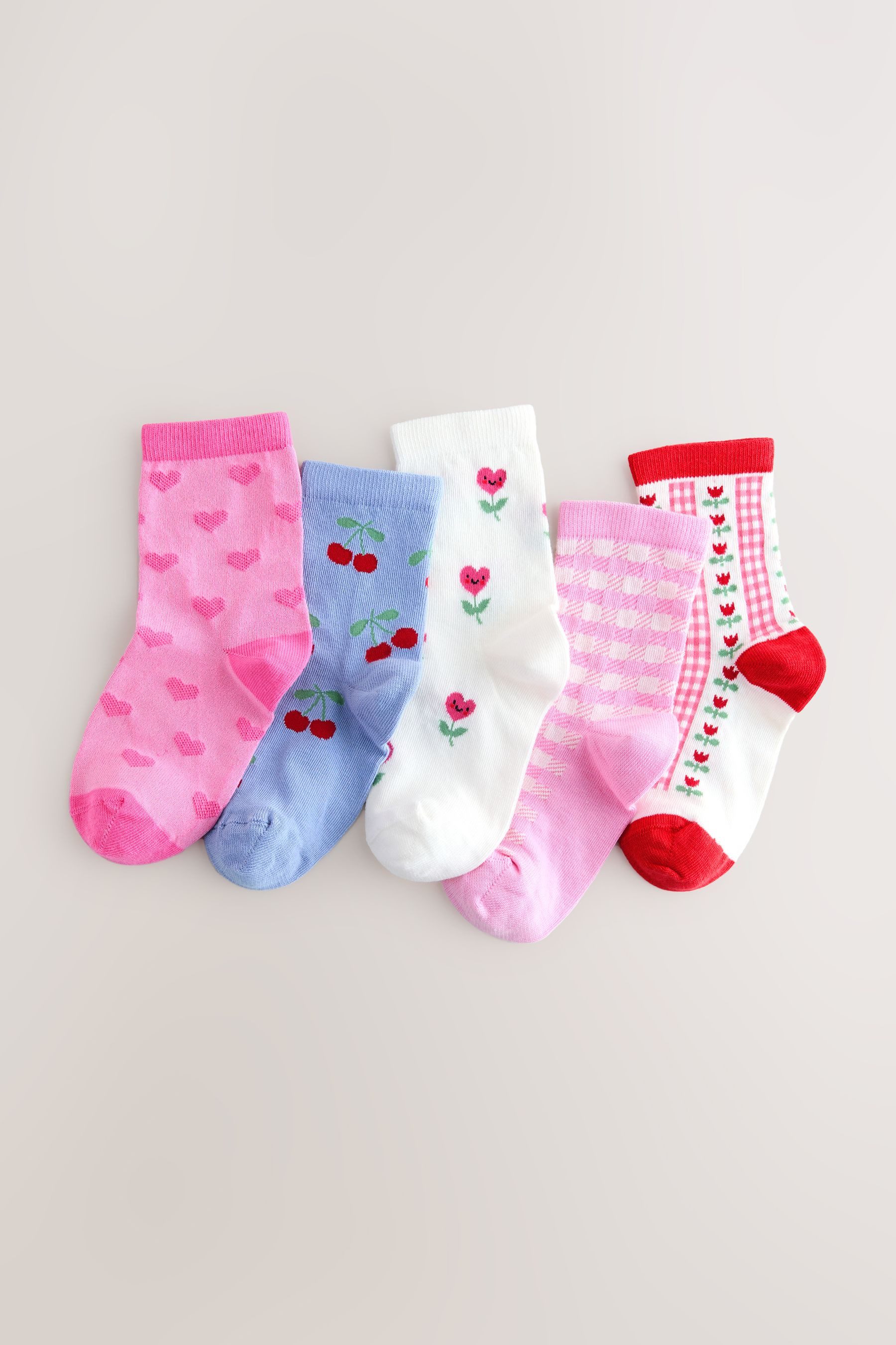 Kurzsocken Knöchelsocken im 5er-Pack, Kirsche