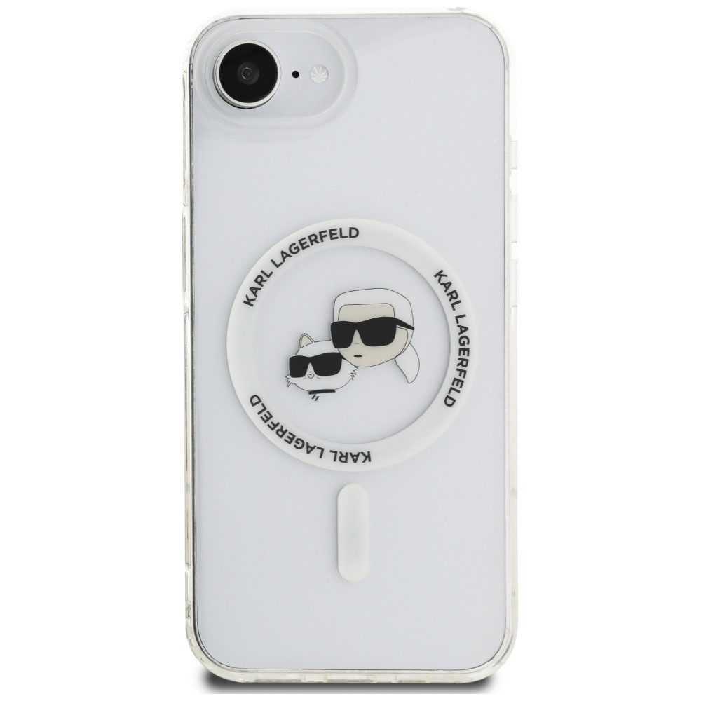 KARL LAGERFELD Handyhülle iPhone 16e Kunststoff MagSafe Logo Figuren 6,1 Zoll, Kantenschutz