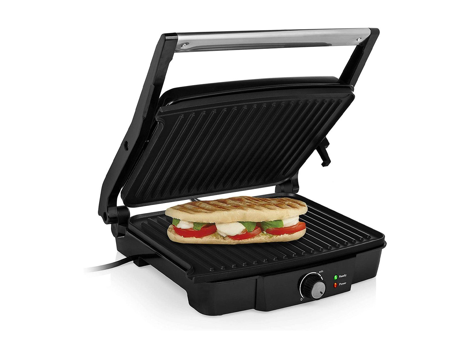 Tristar Kontaktgrill, 2000 W, Elektro Low fat Indoorgrill Panini Multigrill BBC Snackmaker 30x23cm