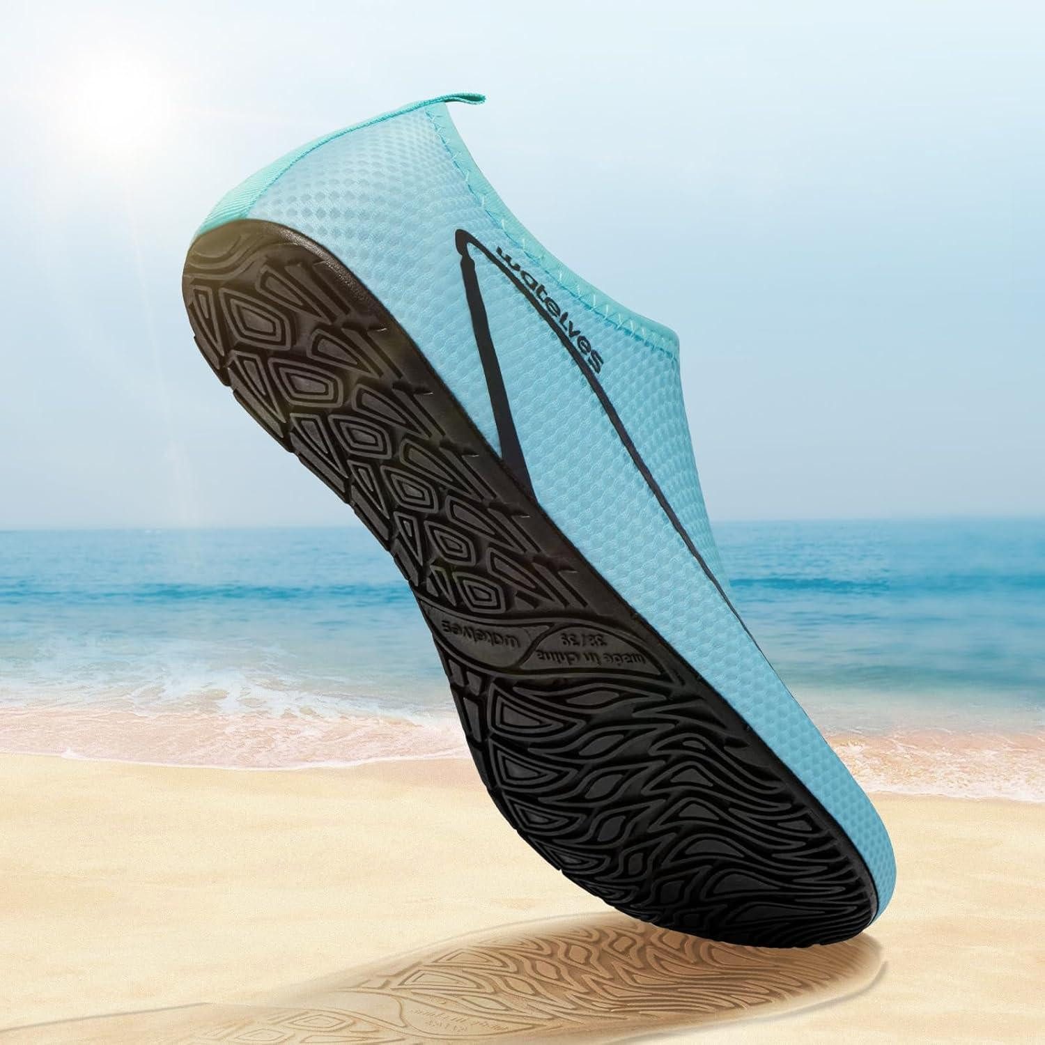 LuxusKollektion Wasserschuhe Aquaschuhe Badeschuhe 42 43 EU A Linie Blau Grün Wasserschuh