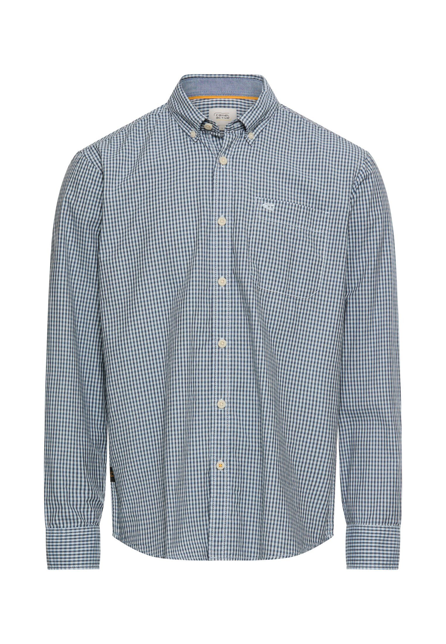 camel active Karohemd Langarm, mit Button-Down-Kragen