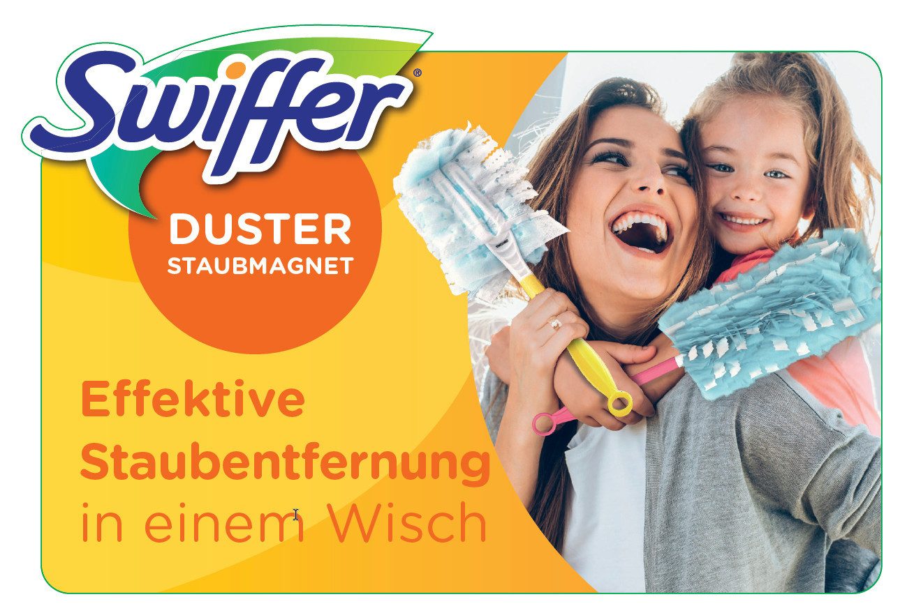 Swiffer Swiffer Staubmagnet XXL Set Teleskopgriff Handgriff 14 Tücher Reinigungstücher (3-tlg)