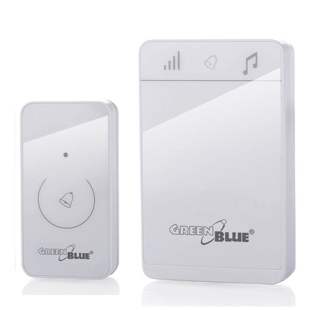 GreenBlue Türklingel-Set GB111, 38 Klingeltöne, stufenlose Lautstärke [90-110dB]; kabelloser Batteriebetrieb