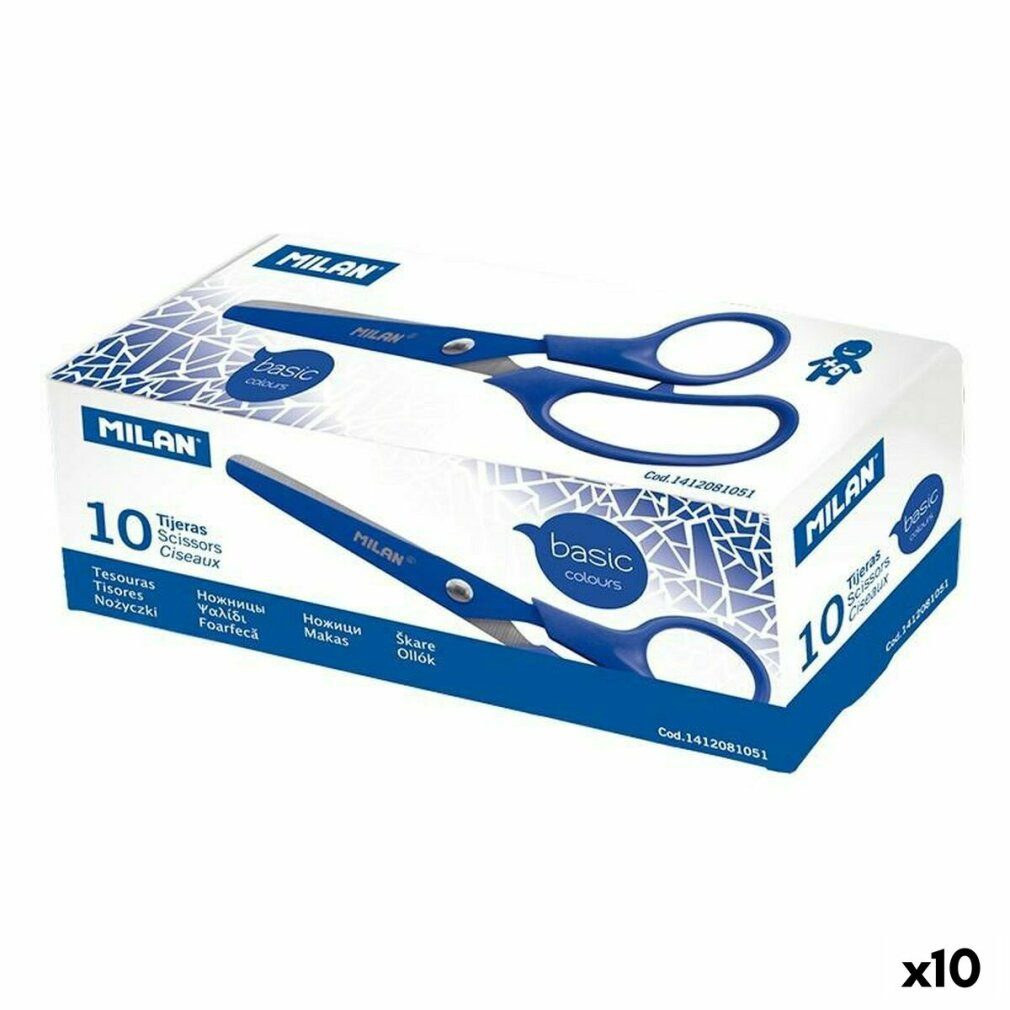 milan Papierscheren Schere Blau Edelstahl (10 Stück)