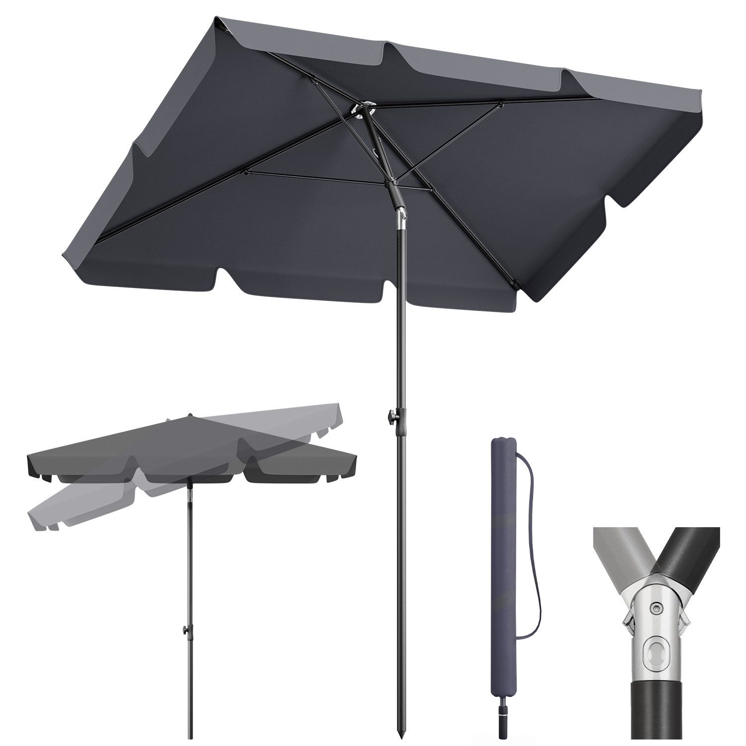 Sekey Sonnenschirm 200 x 125 cm günstig online kaufen