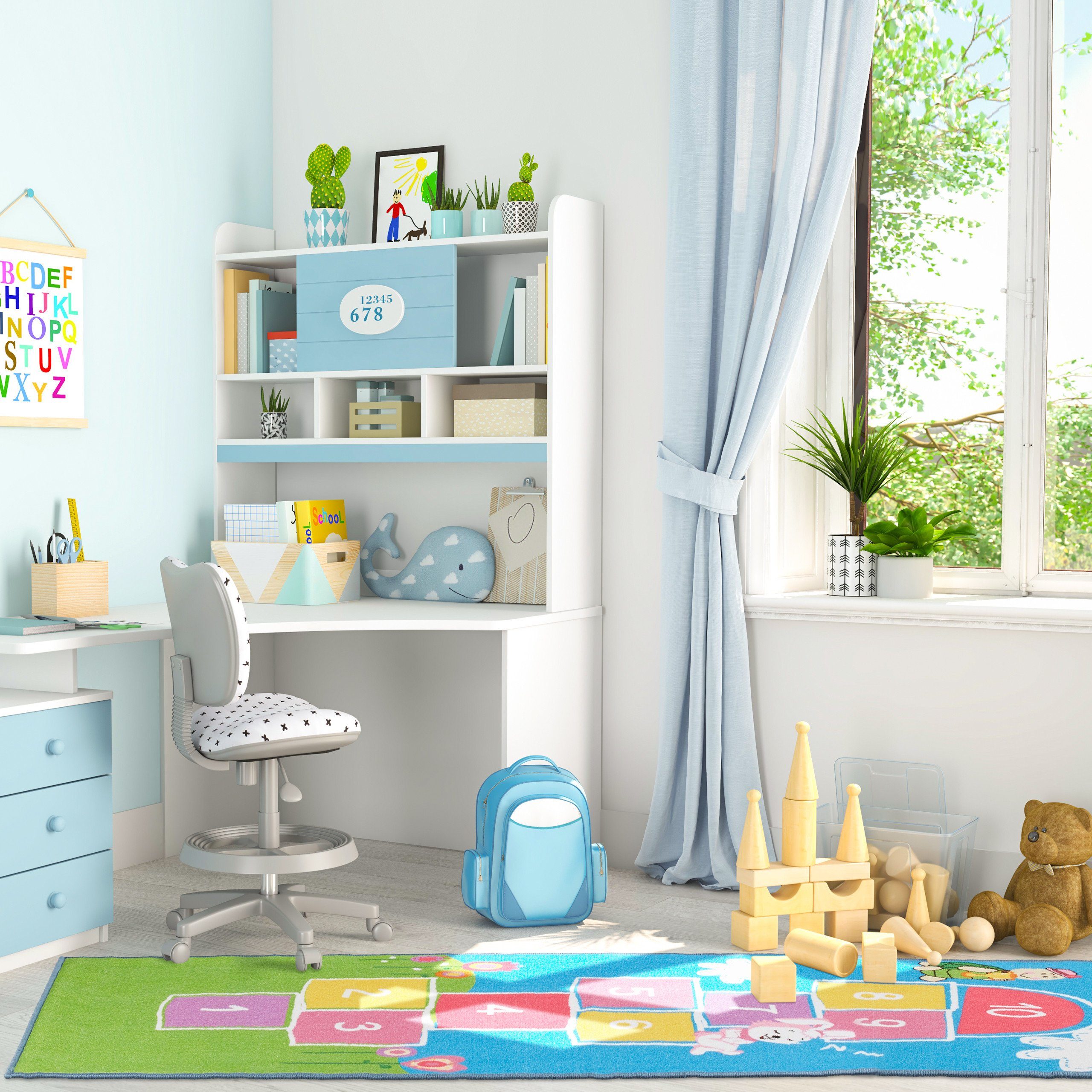 relaxdays Kinderteppich Hüpfspiel 180 x 70 günstig online kaufen