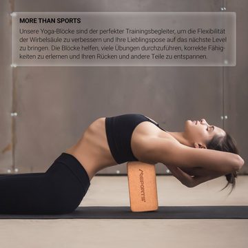 MSports® Yogablock Yogablock in verschiedenen Farben - 2er Pack - Yogaklotz