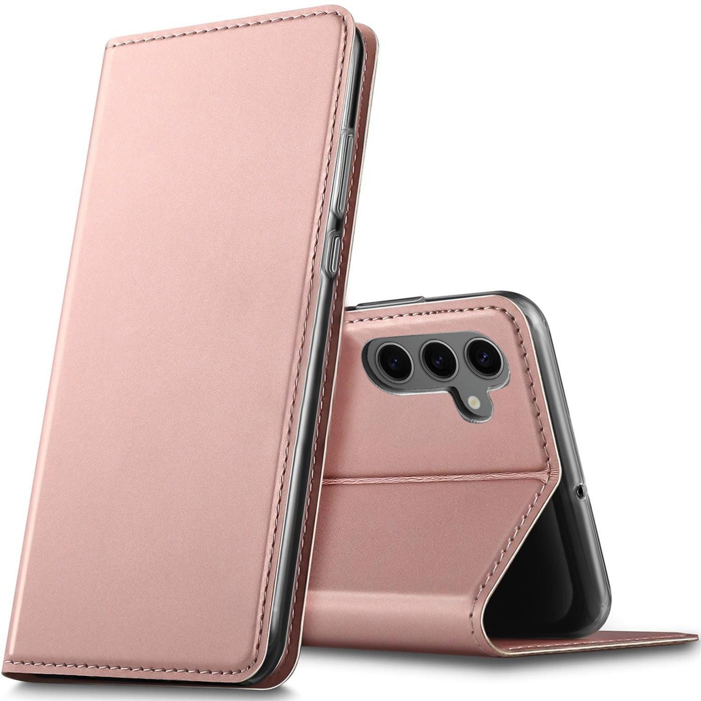 CoolGadget Handyhülle Magnet Case Handy Tasche für Samsung Galaxy S24 6,2 Zoll, Hülle Klapphülle Ultra Slim Flip Cover für Samsung S24 5G Schutzhülle