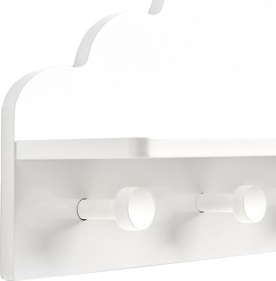Zeller Present Garderobenleiste Wolke, praktische Wandgarderobe für Kinderjacken im Wolkendesign