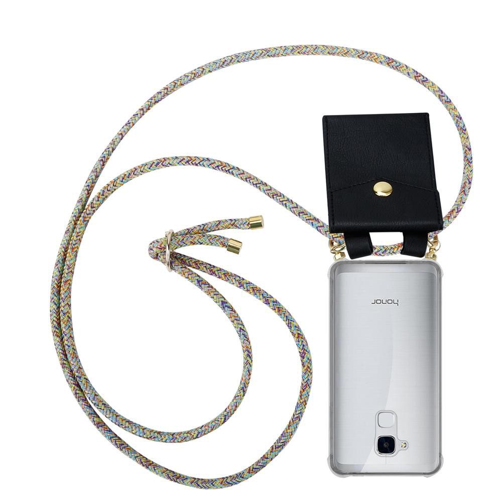 Cadorabo Handyhülle für Honor 5C Kette Honor 5C, Flexible TPU Silikon Handy Schutzhülle - Hülle - mit Handykette