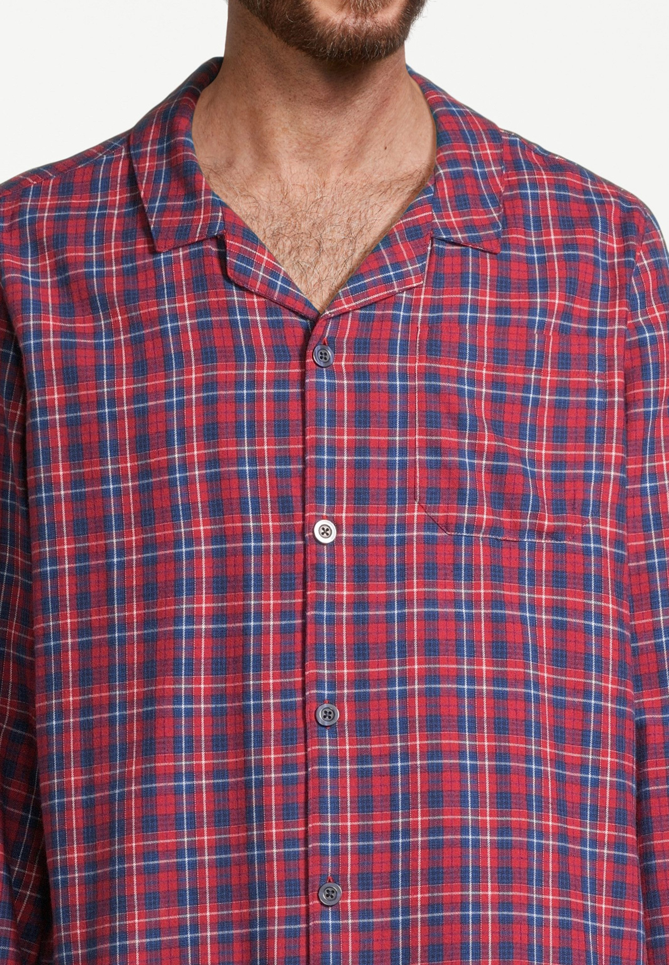 seidensticker Pyjama Soft Flannel (Set, 2 tlg) Pyjama - Baumwolle - Atmungsaktiv - Wärmende Flanell Qualität