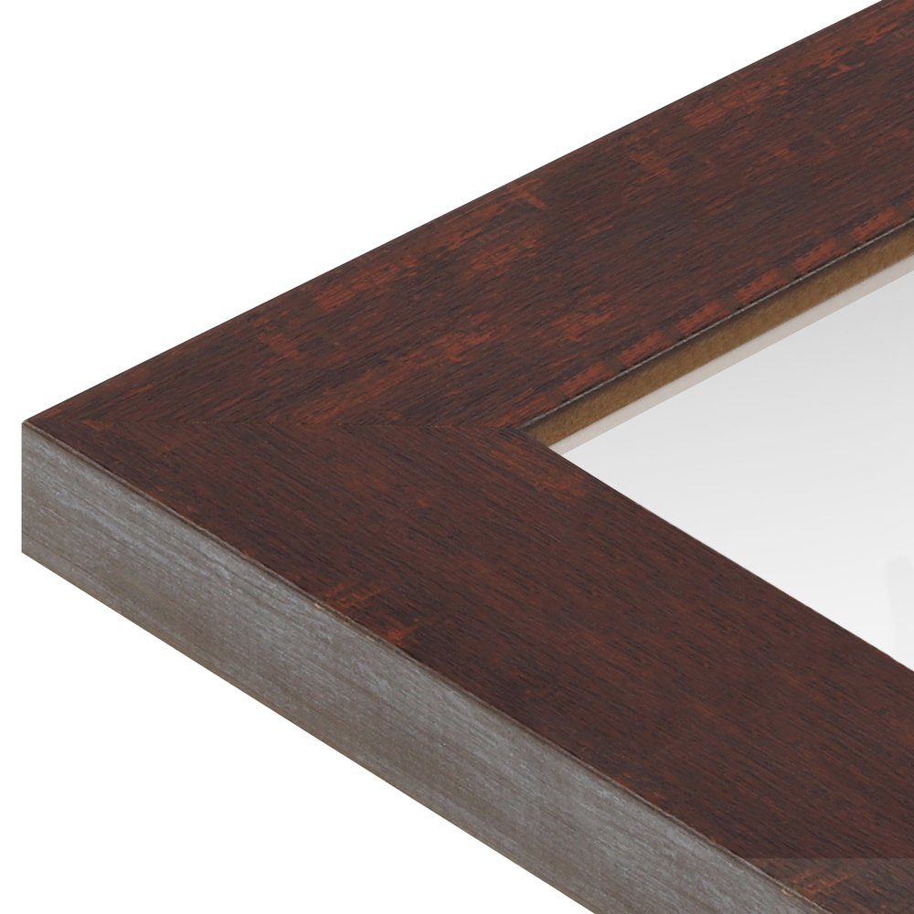 Massivholz aus Wandspiegel Nussbaum-Optik, Vintage WANDStyle im Stil H610,