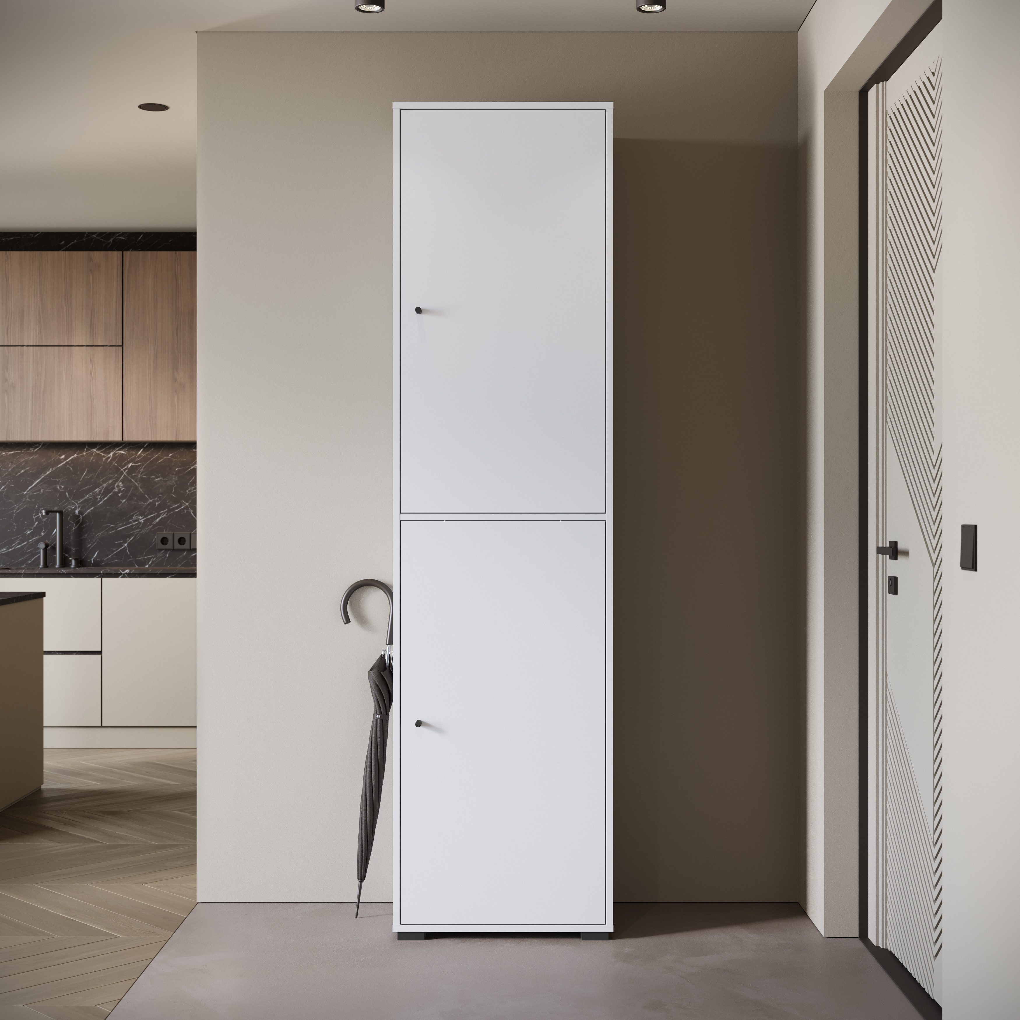 Home affaire Schuhschrank Schuhkommode Dino Flurschrank mit verstellbaren Einlegeböden, BxHxT: 50 × 190 × 33 cm
