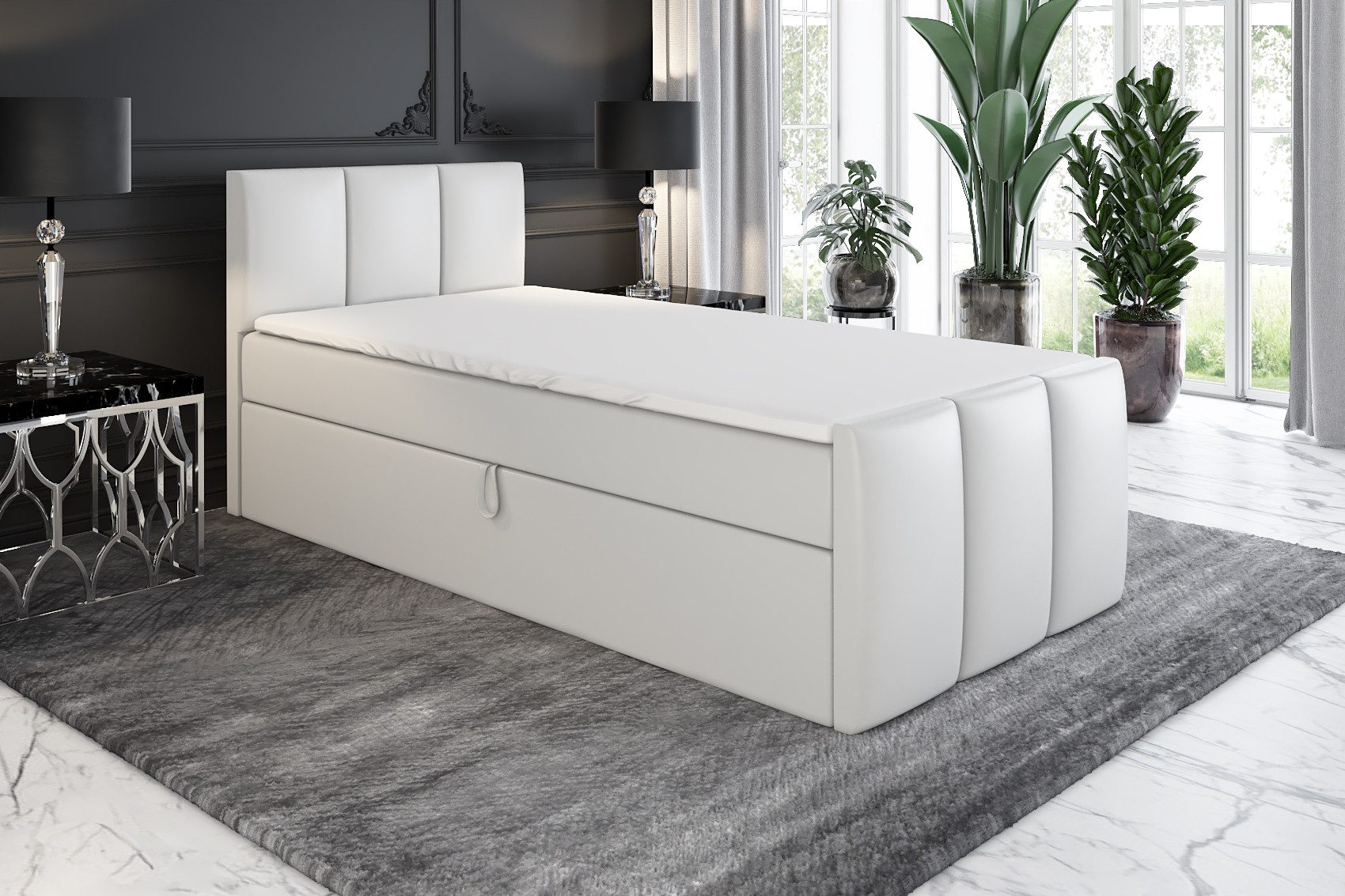 A&J MöbelLand GmbH Boxspringbett Einzelbett MOREN günstig online kaufen
