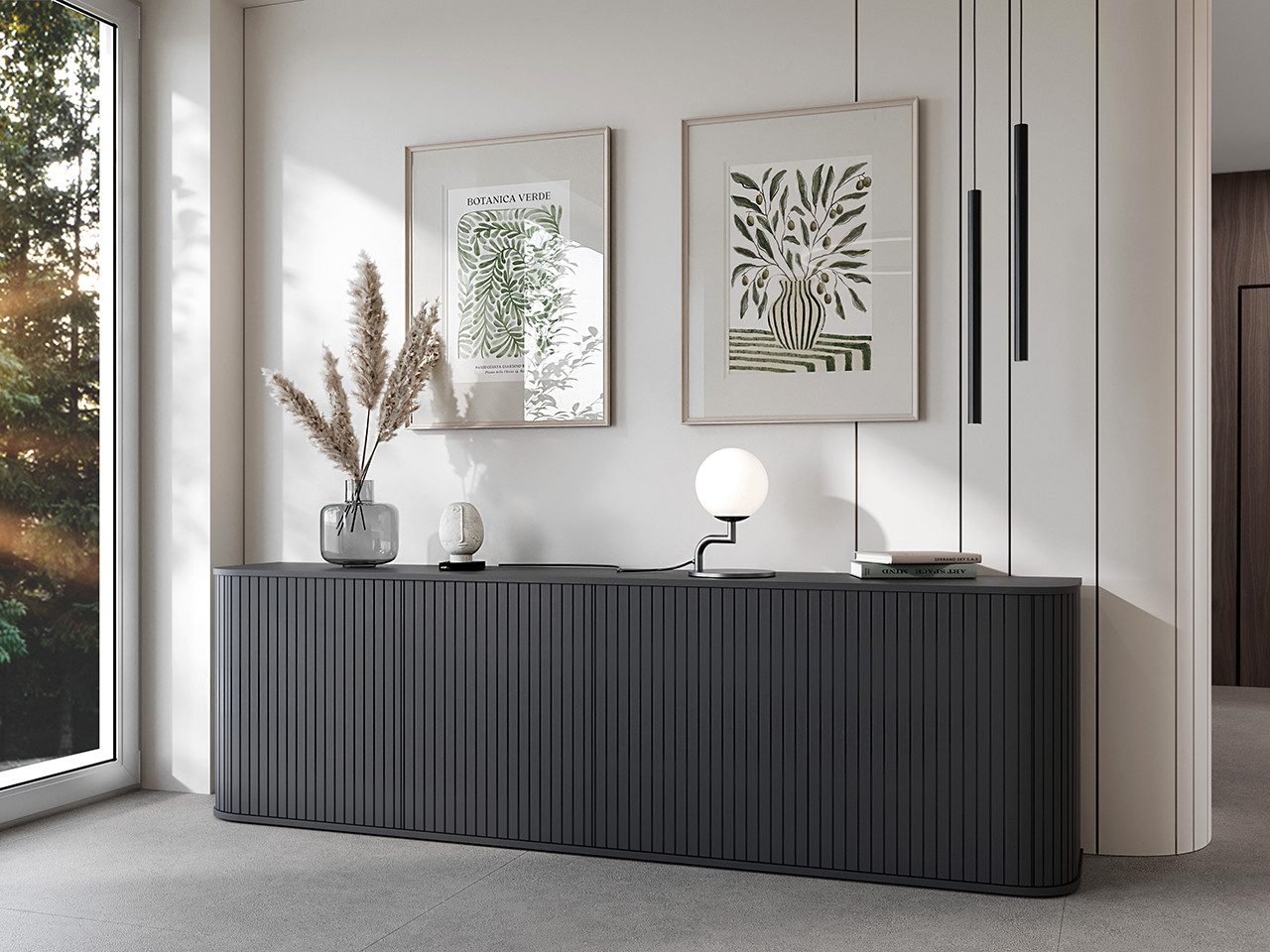 Kommode Sideboard 4D ZILLO Schwarz