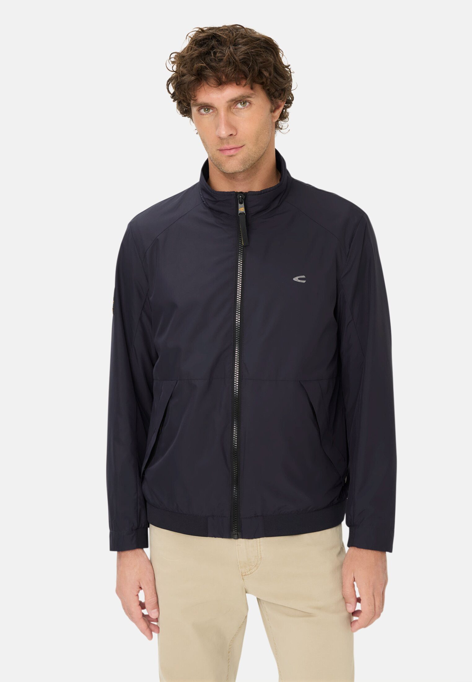 camel active Blouson Wasserabweisender Blouson mit Innenfutter Langarm Markenlogo