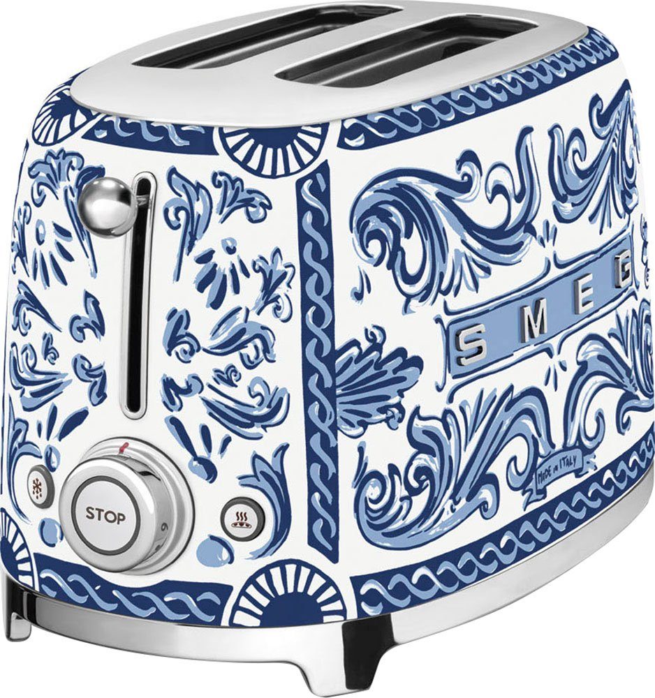 SMEG DOLCE & GABBANA Toaster TSF01DGBEU, 2 Schlitze, für 2 Scheiben, 950 W, Limited Edition Dolce & Gabbana Blue Mediterraneo SMEG DOLCE & GABBANA Toaster TSF01DGBEU, 2 Schlitze, für 2 Scheiben, 950 W, Limited Edition Dolce & Gabbana Blue Mediterraneo