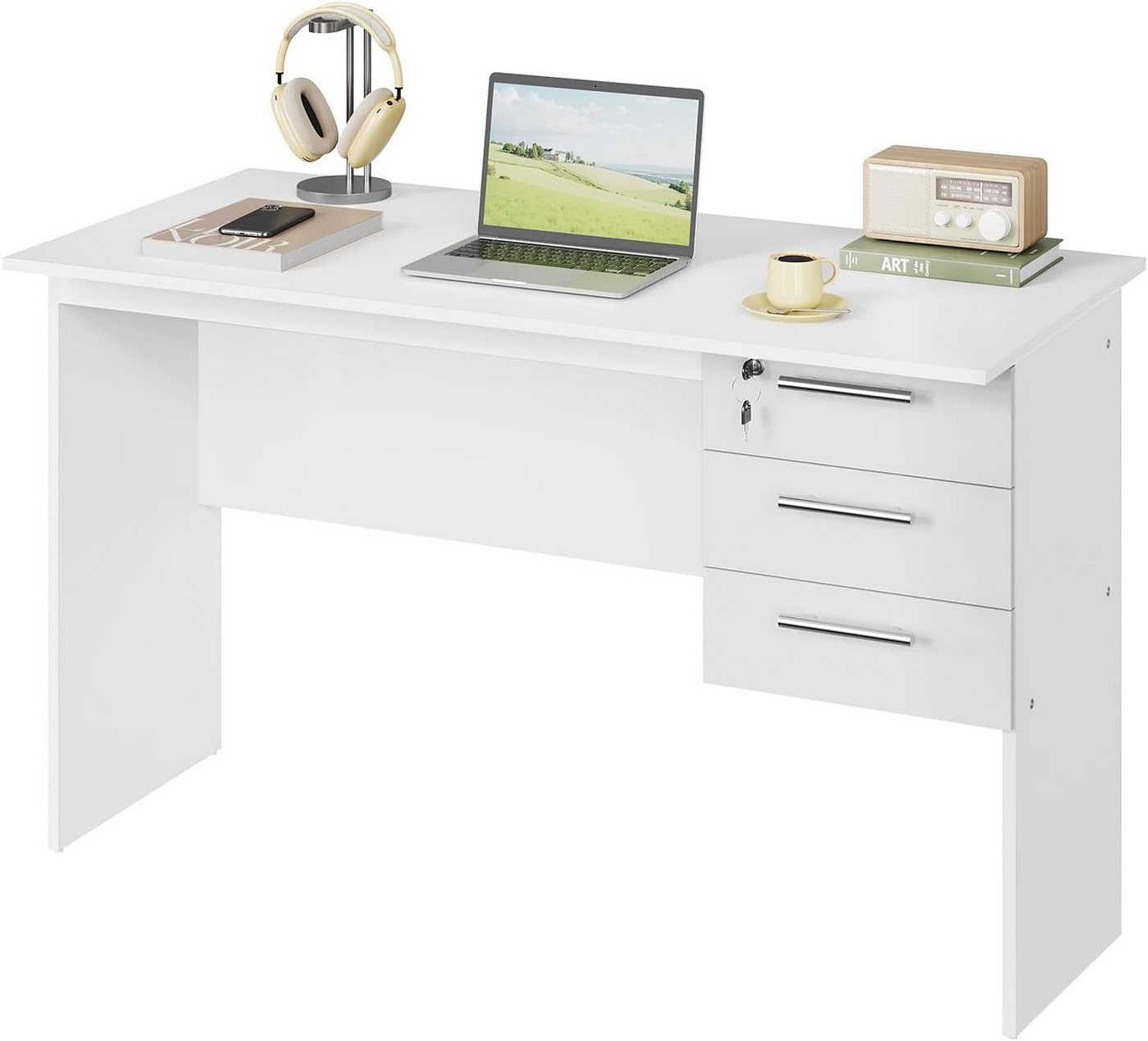 Woltu Schreibtisch, Computertisch 120x60cm Bürotisch PC Tisch, Kinder Arbeitstisch
