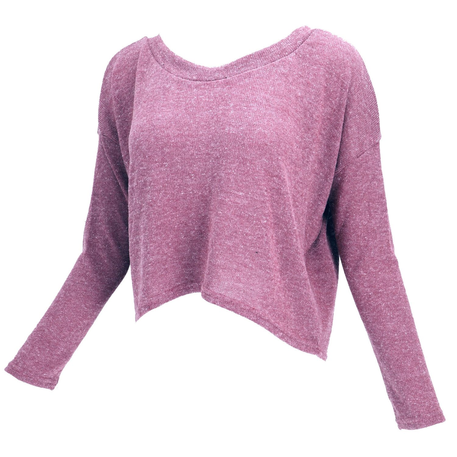 Guru-Shop Longsleeve Kurzer Pullover, Boho Feinstrick günstig online kaufen