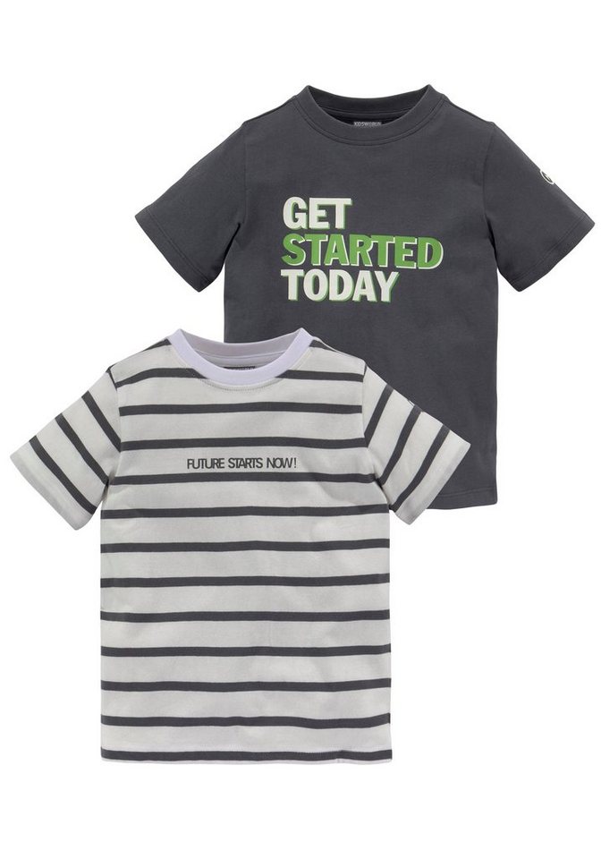 KIDSWORLD T-Shirt TOMORROW IS TOO LATE (Packung, 2-tlg) Sprücheshirts