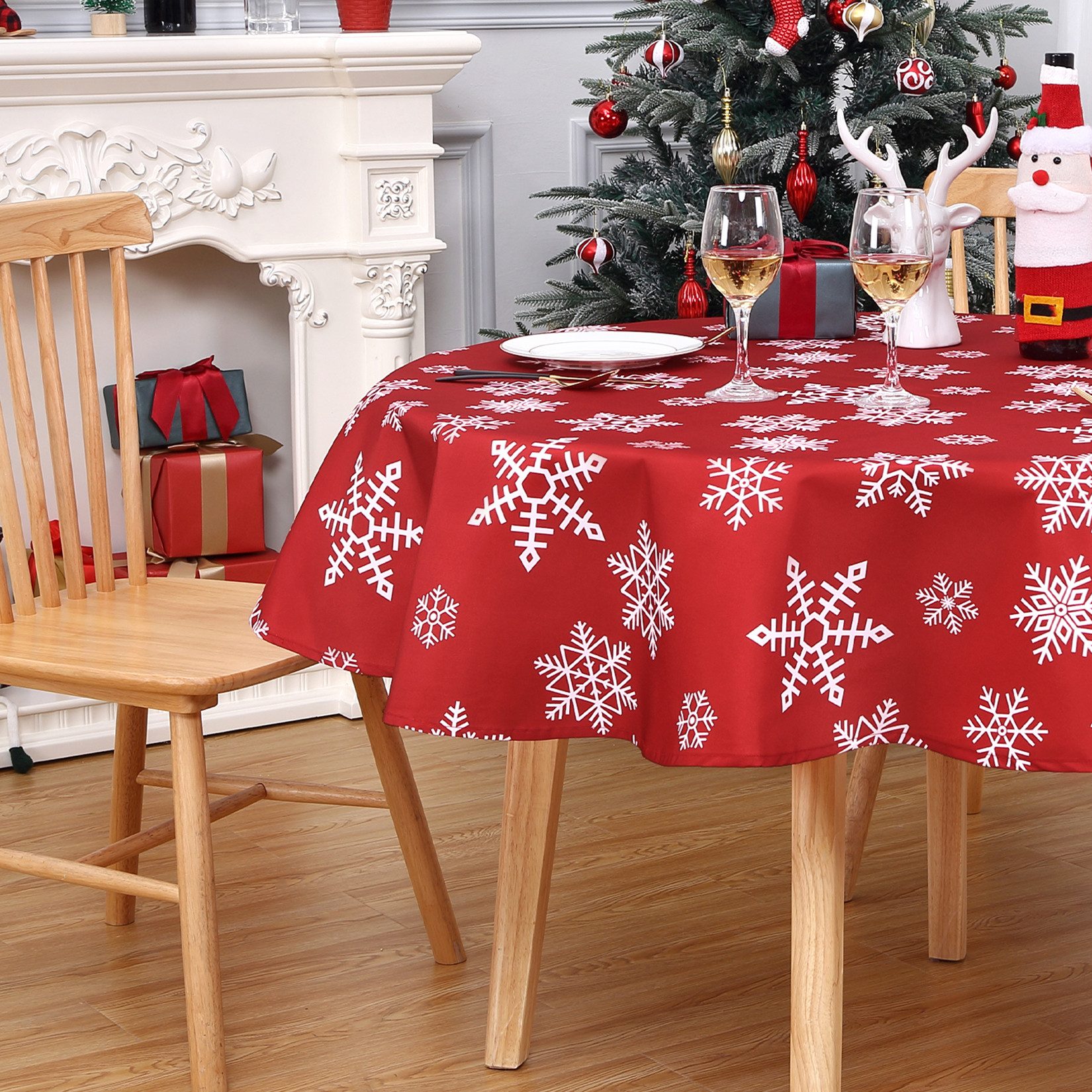 GarveeMore Tischdecke Schneeflocken Weihnachten Tischdecke, Tischwäsche günstig online kaufen