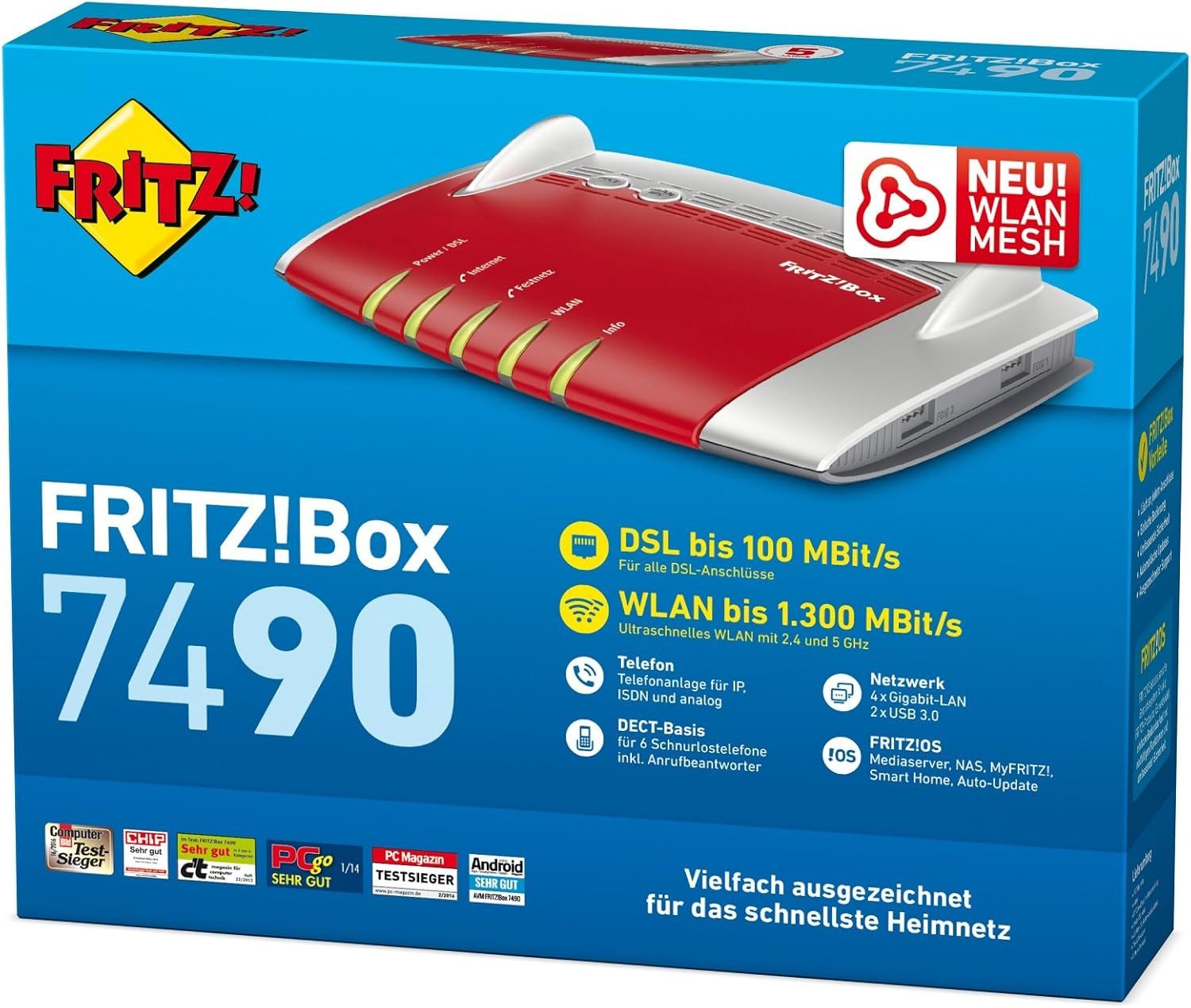 AVM FRITZ!box WLAN 7490 DSL-Router WLAN-Router