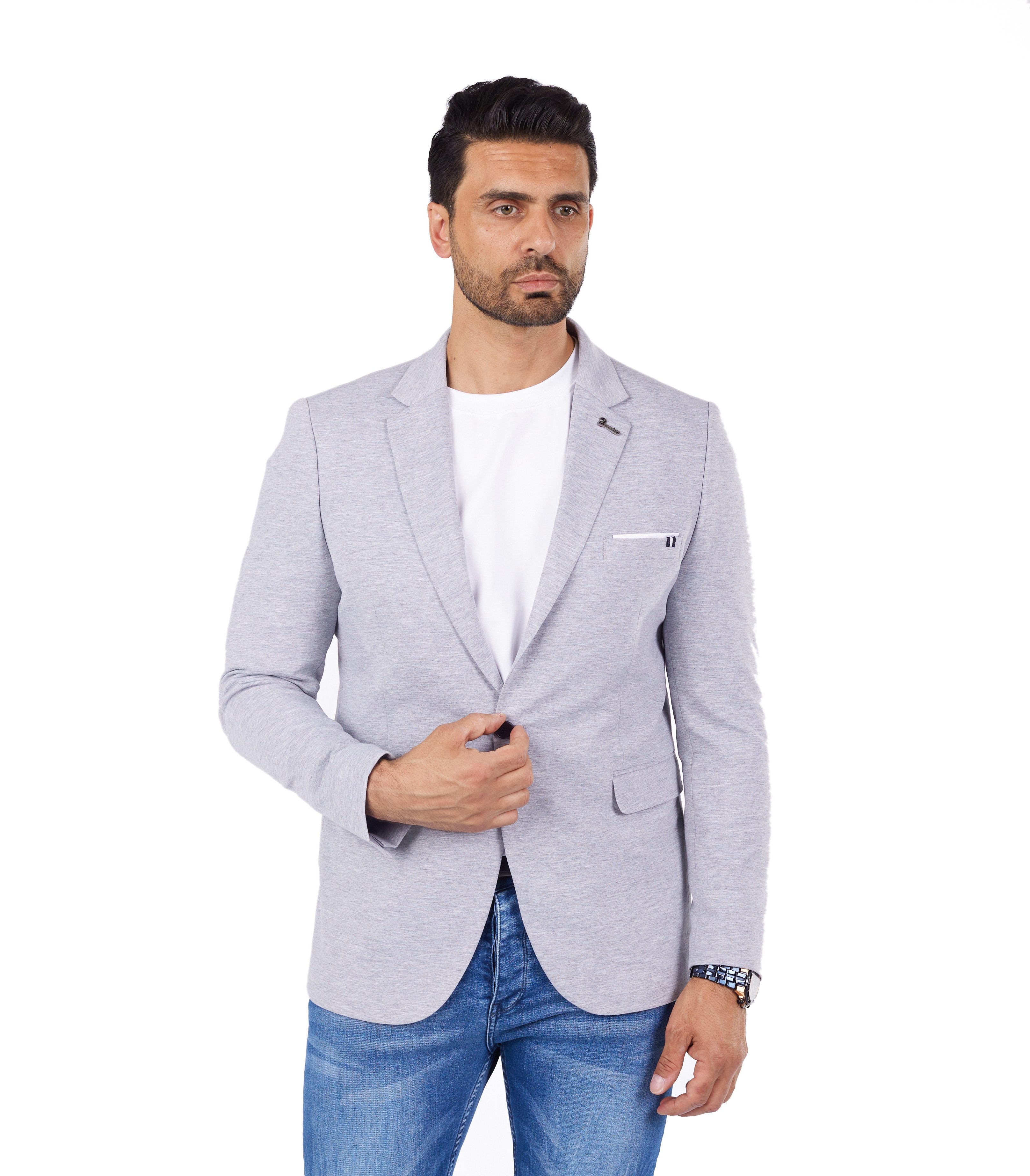 Denim Distriqt Jerseyblazer Sportliches Jersey Übergrößen günstig online kaufen