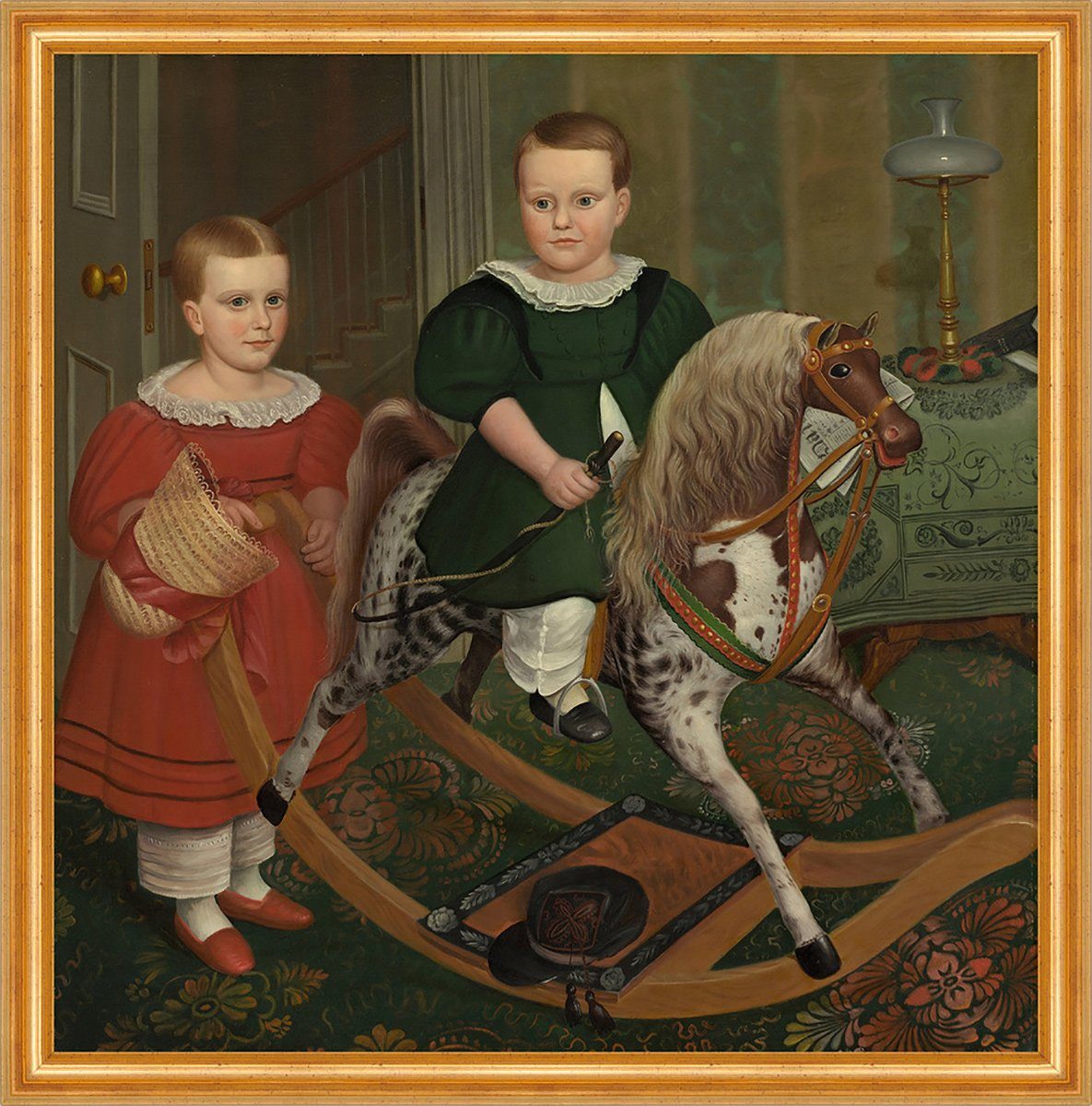 Kunstdruck The Hobby Horse Robert Peckham Kinder Schaukelpferd Spielzeug Mädchen