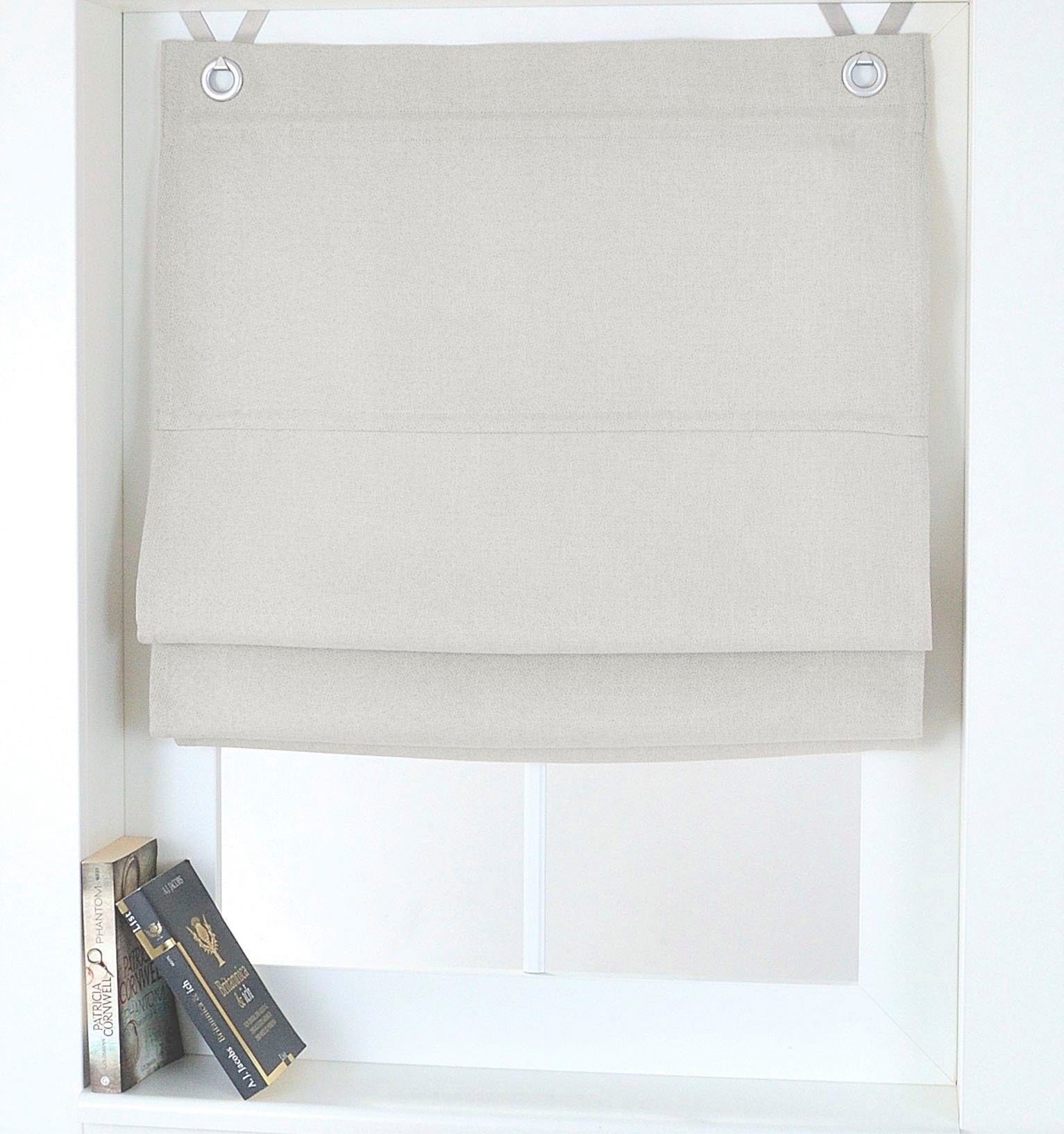 Kutti Raffrollo Dimout, mit Hakenaufhängung, ohne Bohren, freihängend, verd günstig online kaufen