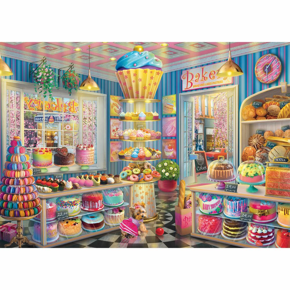 Schmidt Spiele Puzzle Bunte Bäckerei Standard 1000 Teile, 1000 Puzzleteile