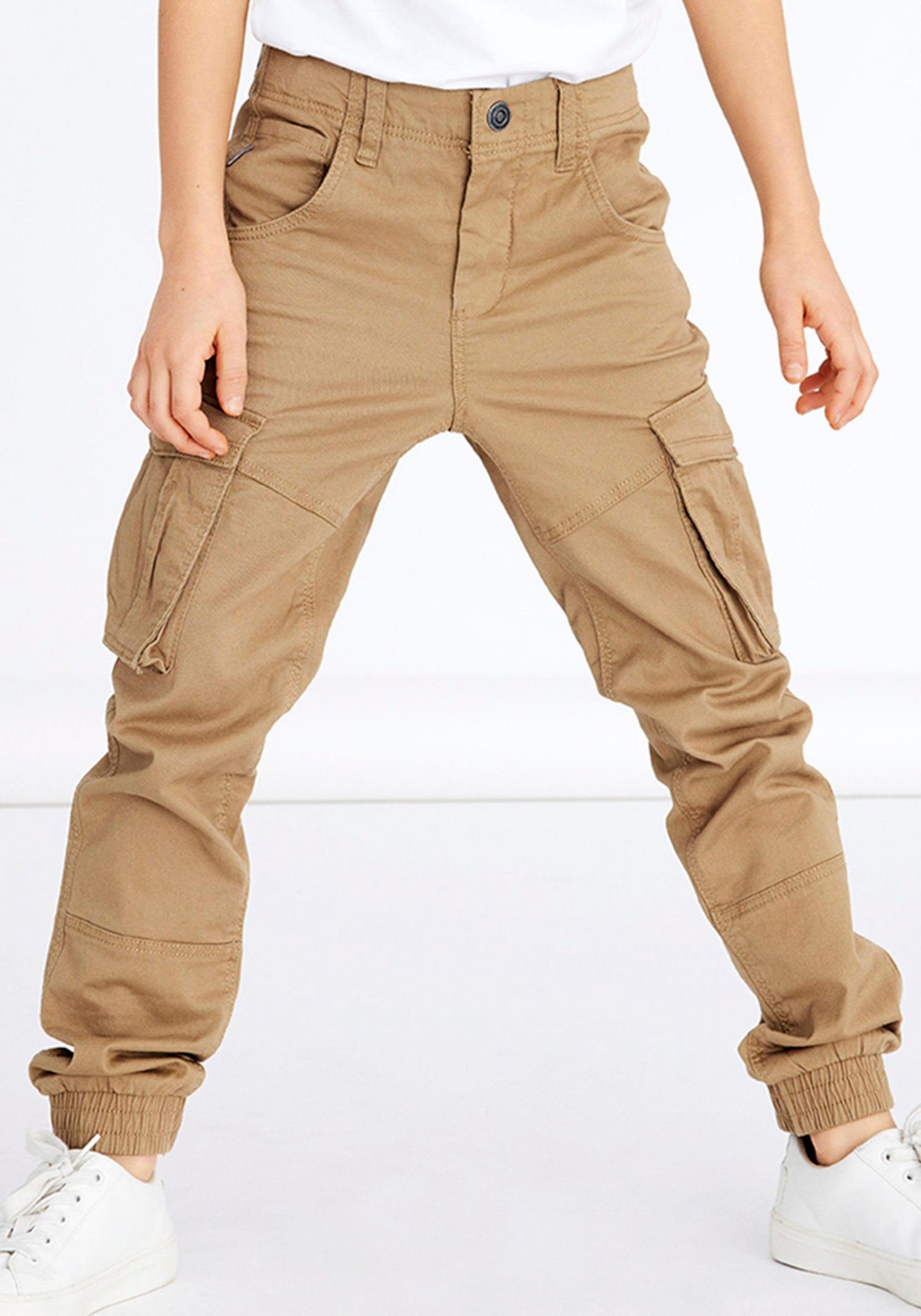 Name It Cargohose NKMRYAN – Hose mit Cargo- und Seitentaschen unifarben, casual, regular fit, Twill