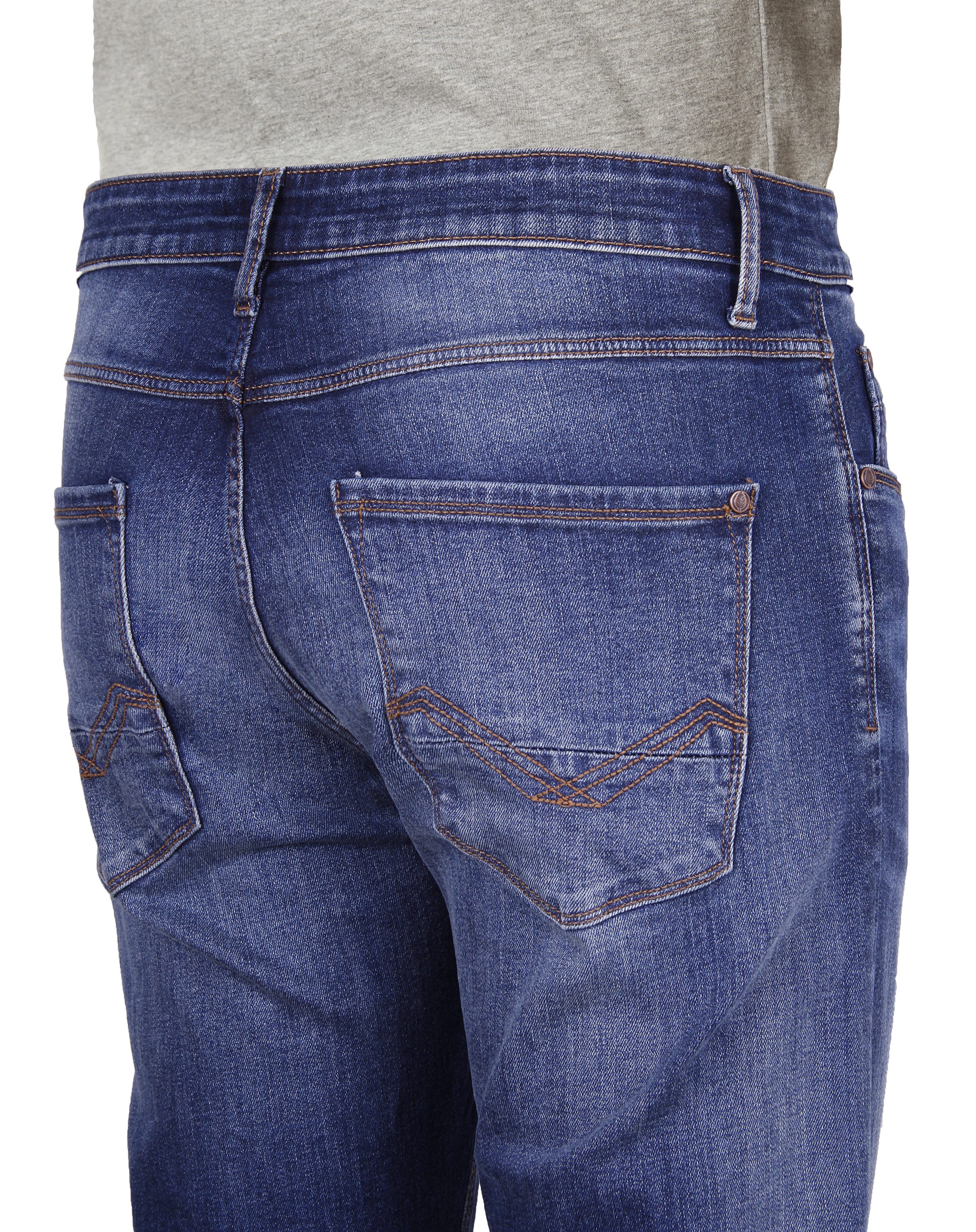HERO by John Medoox 5-Pocket-Jeans Portland Denim Slim Straight Stretch Jeans Straight Fit Casual Clean Wash Denim Jeans für Herren