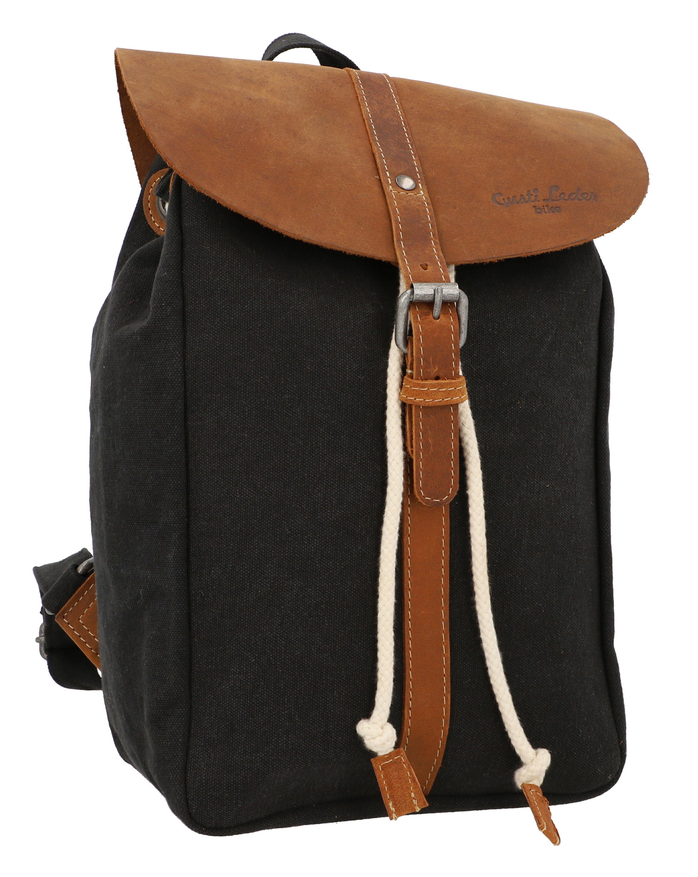 Gusti Leder Freizeitrucksack Camille D. (Fahrradtasche + E-bike Lenkeradapter)