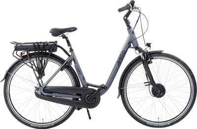 AMIGO Велосипеды E-Bike AMIGO E-City S2 504Wh 28 Zoll Damen 7Gänge Ebike E-Bike Mattgrau, MXUS GDF07, Vorderradmotor