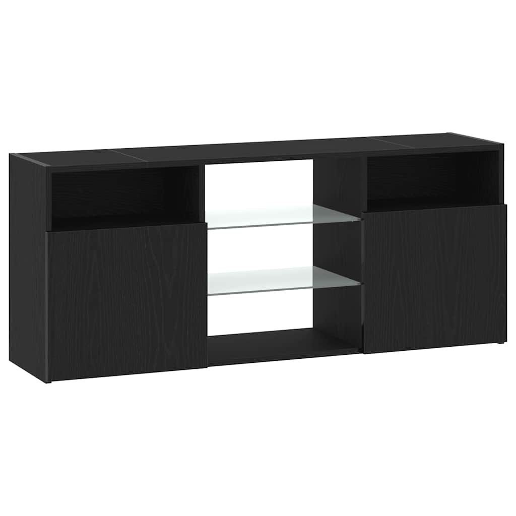 vidaXL TV-Schrank TV-Schrank mit LED-Leuchten Schwarz günstig online kaufen