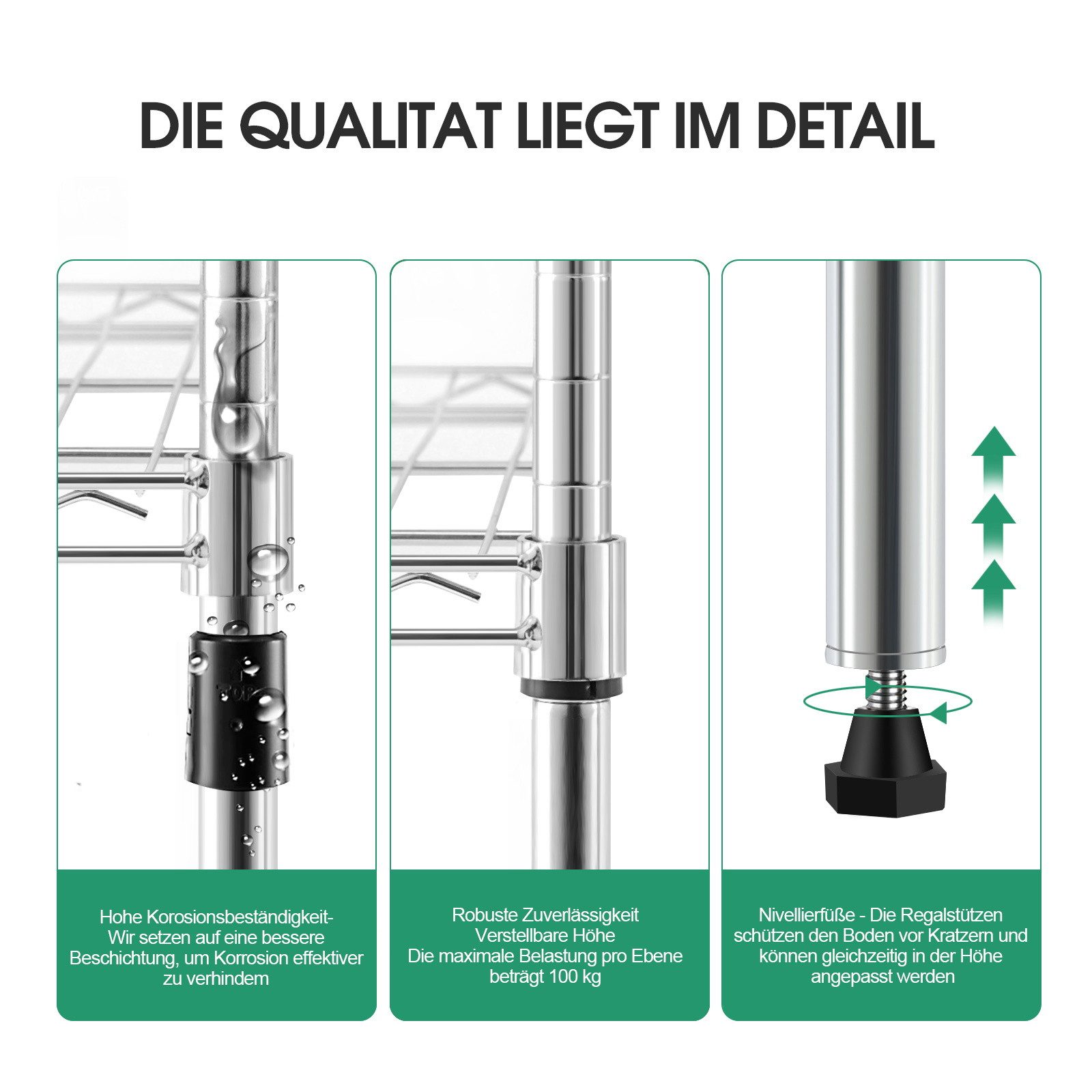 Zedelmaier Mehrzweckregal Lagerregal, Regal, Gitterregal Metall, frei verstellbare Regale – Bild 4 von 5