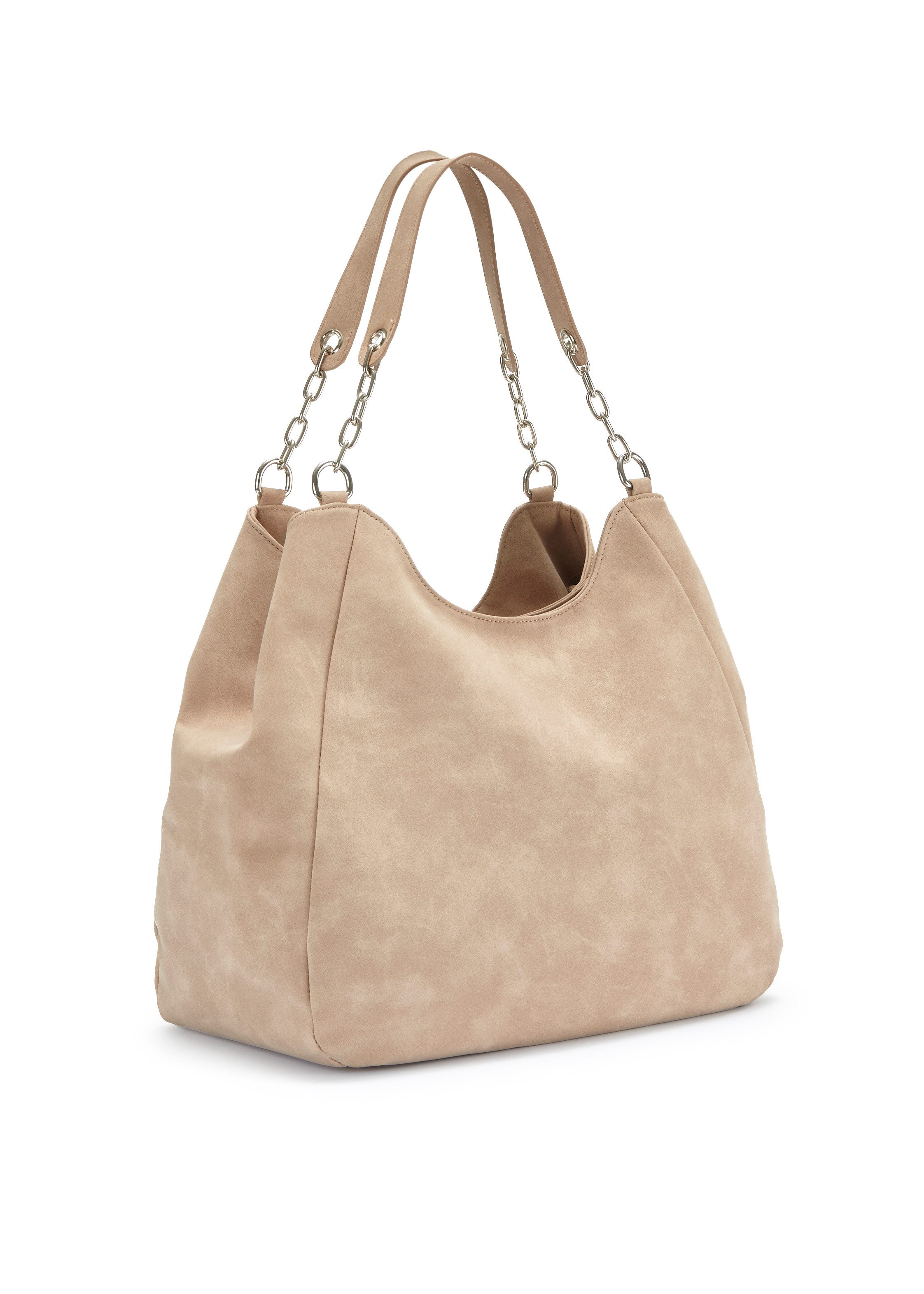 Vivance by Lascana Schultertasche Henkeltasche, Damentasche, Shopper, Einkaufstasche, Handtasche, mit silberfarbenen Ketten-Details VEGAN. € 39,99