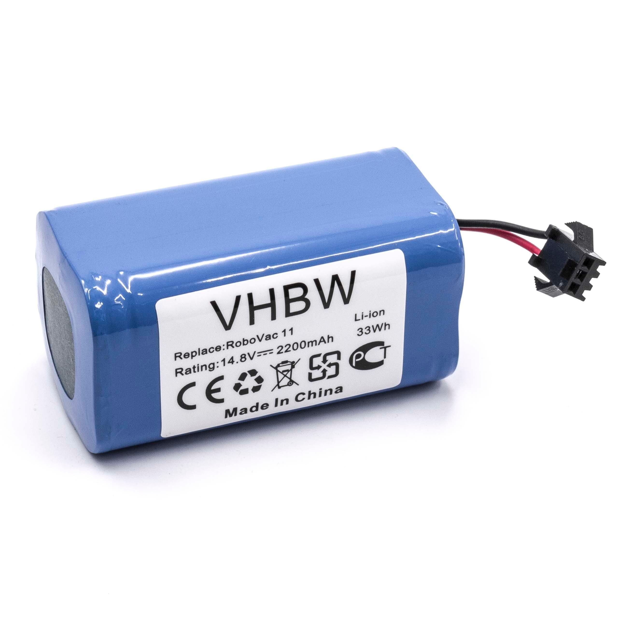 vhbw kompatibel mit Eufy RoboVac 30C Max, 35 C, G10 Hybrid, G30, 30, G20, Staubsauger-Akku Li-Ion 2200 mAh (14,8 V)