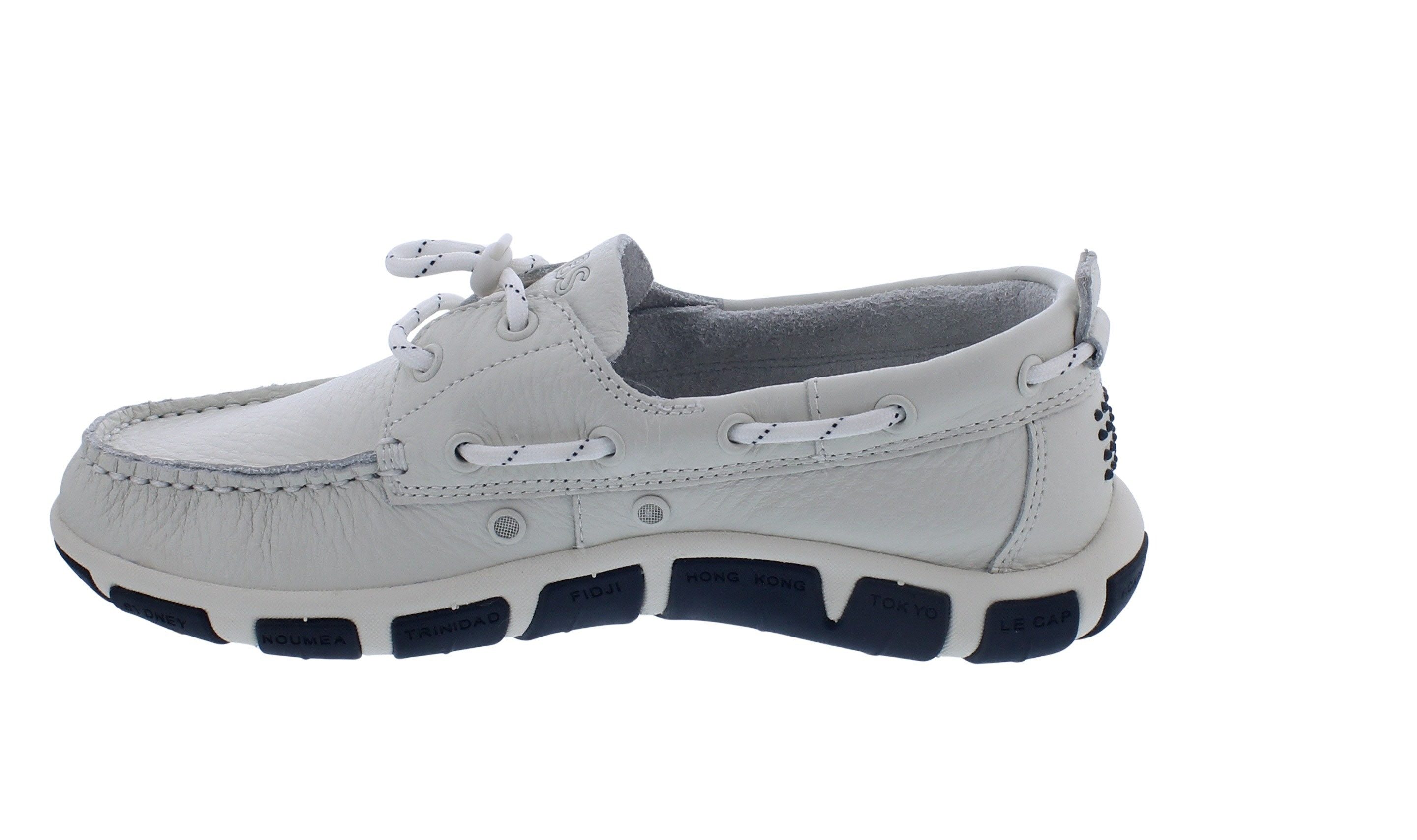 tbs TBS Bootsschuh Janaele F7C27, Dream Cruiser Glattleder, Weiß-Blau, Wec Bootsschuh