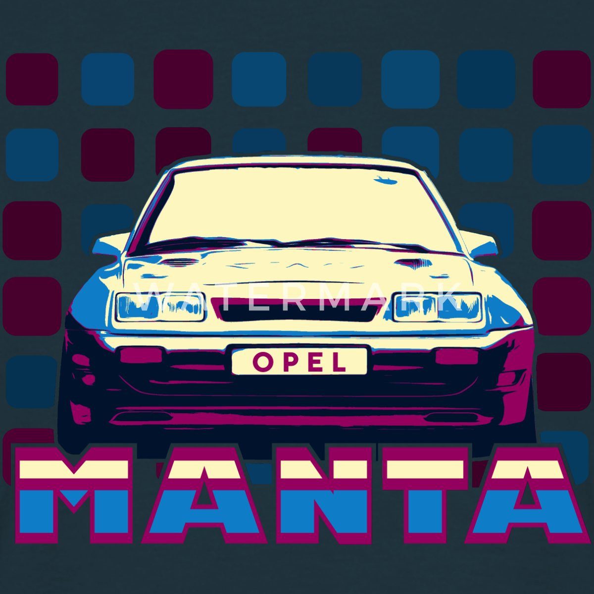 Spreadshirt T-Shirt Opel Manta Frontsicht Cooles günstig online kaufen