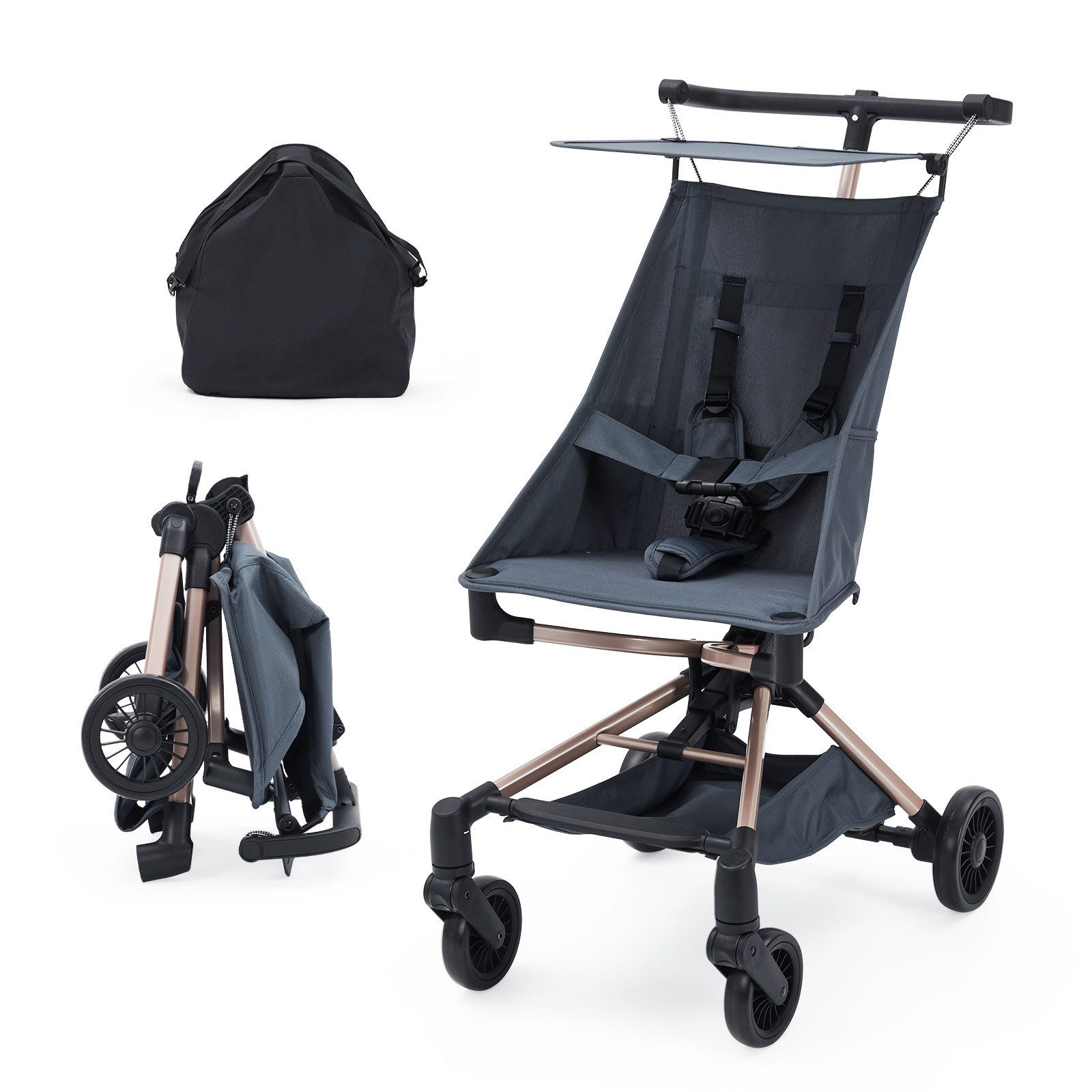 GarveeMore Kinder-Buggy Leichter Kinderwagen Faltbarer Reisebuggy ab 6 Monaten