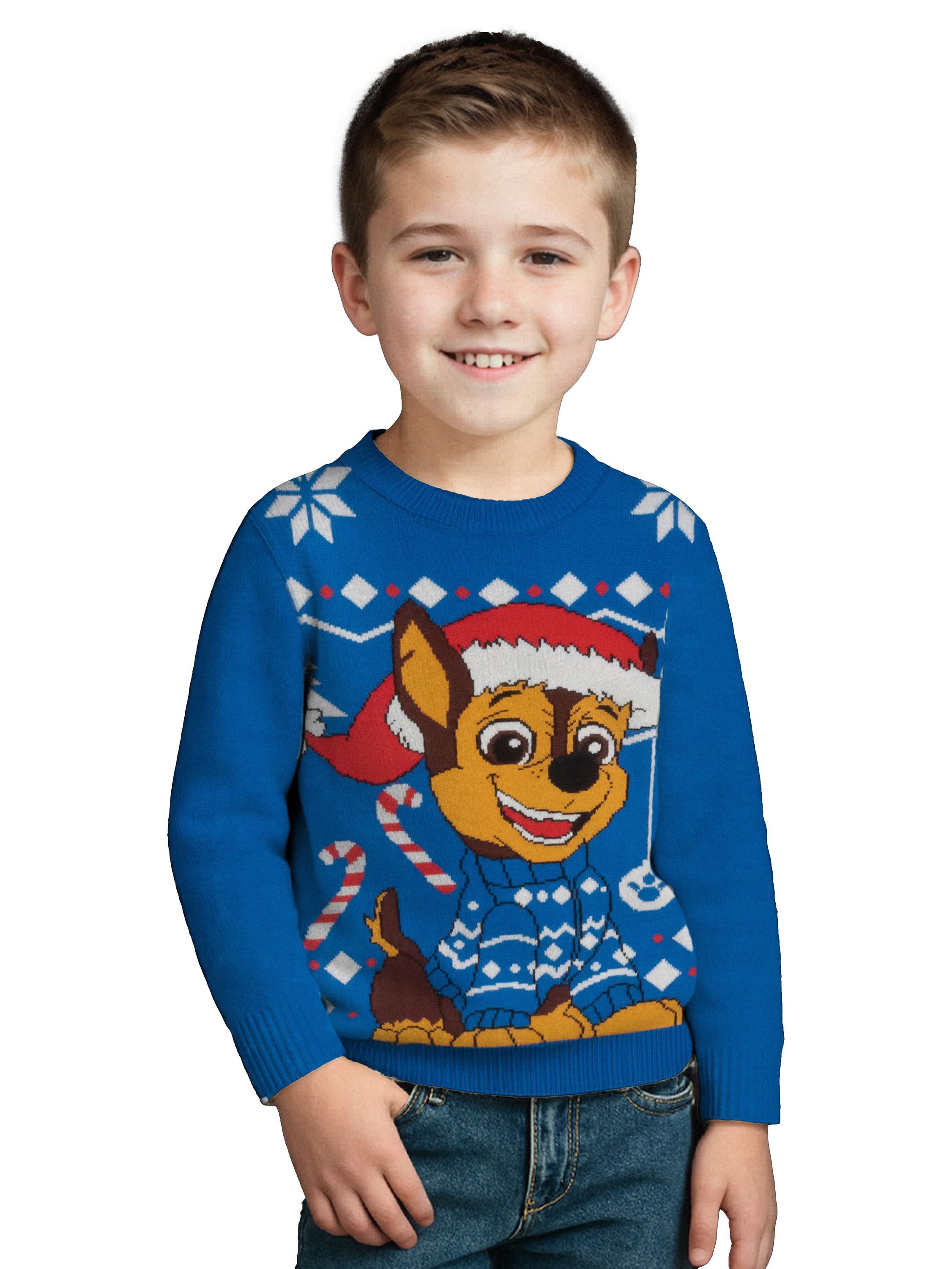 United Labels® Weihnachtspullover Paw Patrol Winterpullover Chase Winter Strick Pullover Ugly Sweater